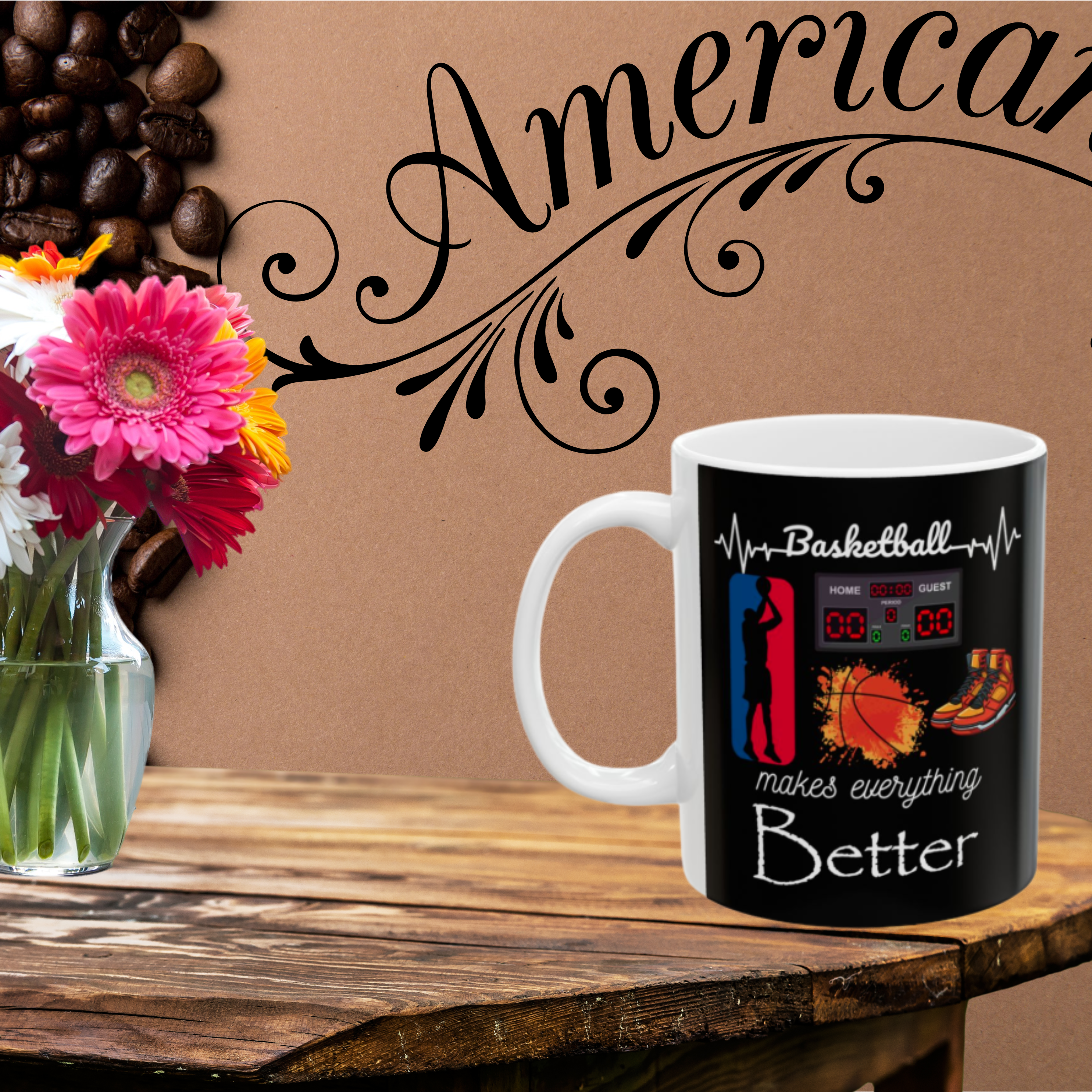 Basketball Makes Everything Better mug, Sports cup , Athletic fan, Gift for Basketball Lovers, 11 oz or 15 oz product thumbnail image Basketball Makes Everything Better mug, Sports cup , Athletic fan, Gift for Basketball Lovers, 11 oz or 15 oz product thumbnail image