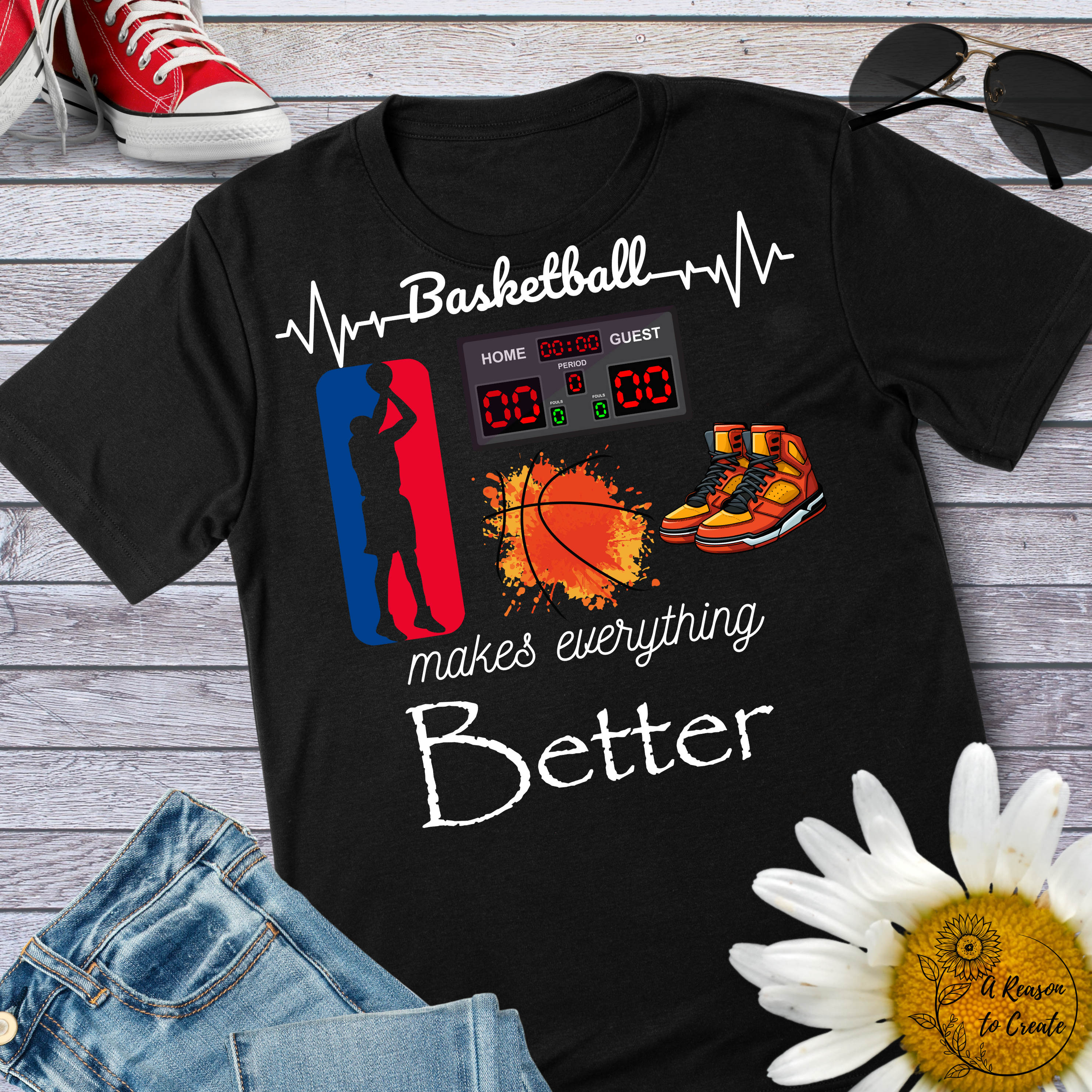 Basketball Makes Everything Better Unisex T-Shirt, Sports Tee, Athletic Shirt, Gift for Basketball Lovers, Comfortable Casual Wear