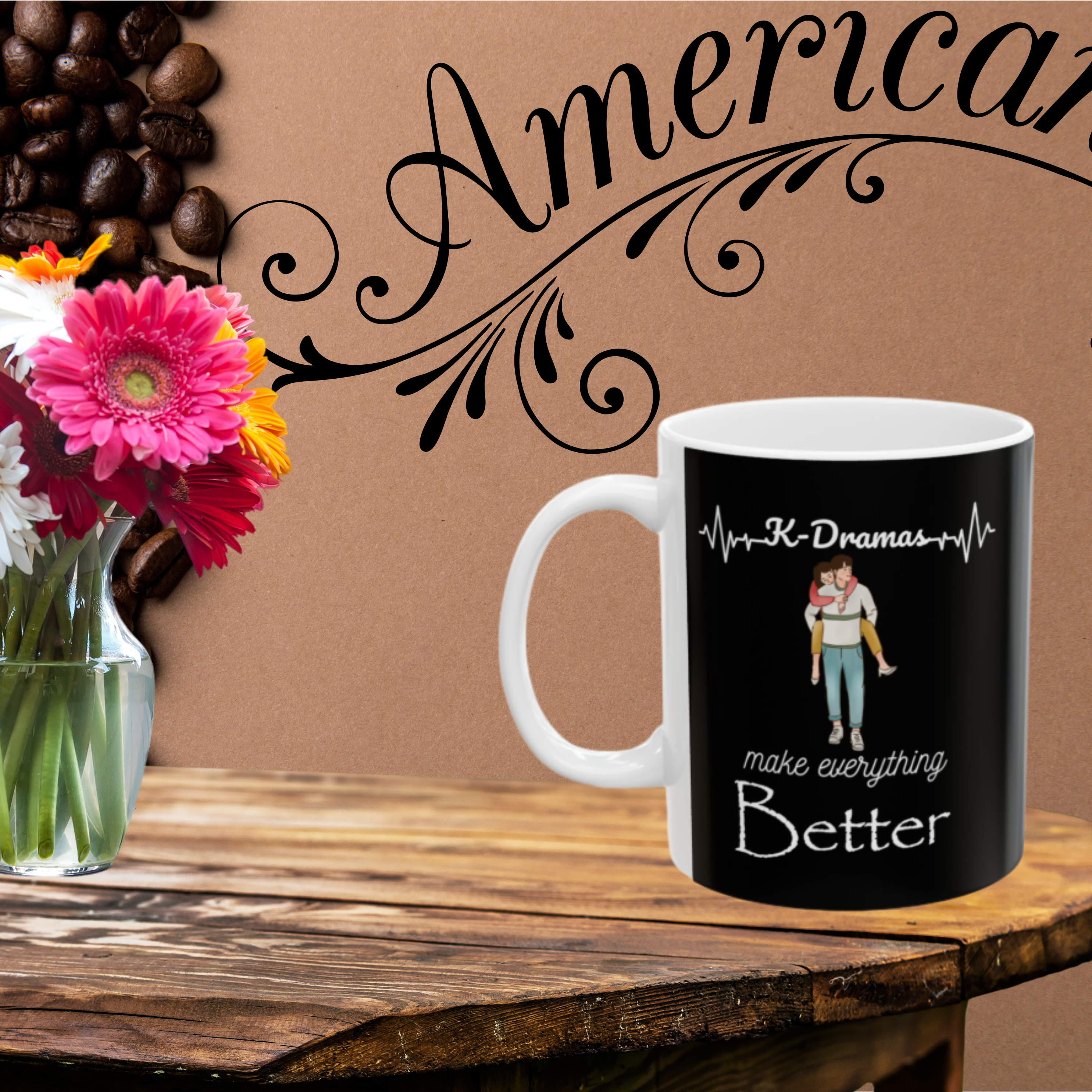 K-Drama coffee cup- Perfect for Fans, Gift for Show Lovers, Casual Wear, Movie Night Essential product thumbnail image