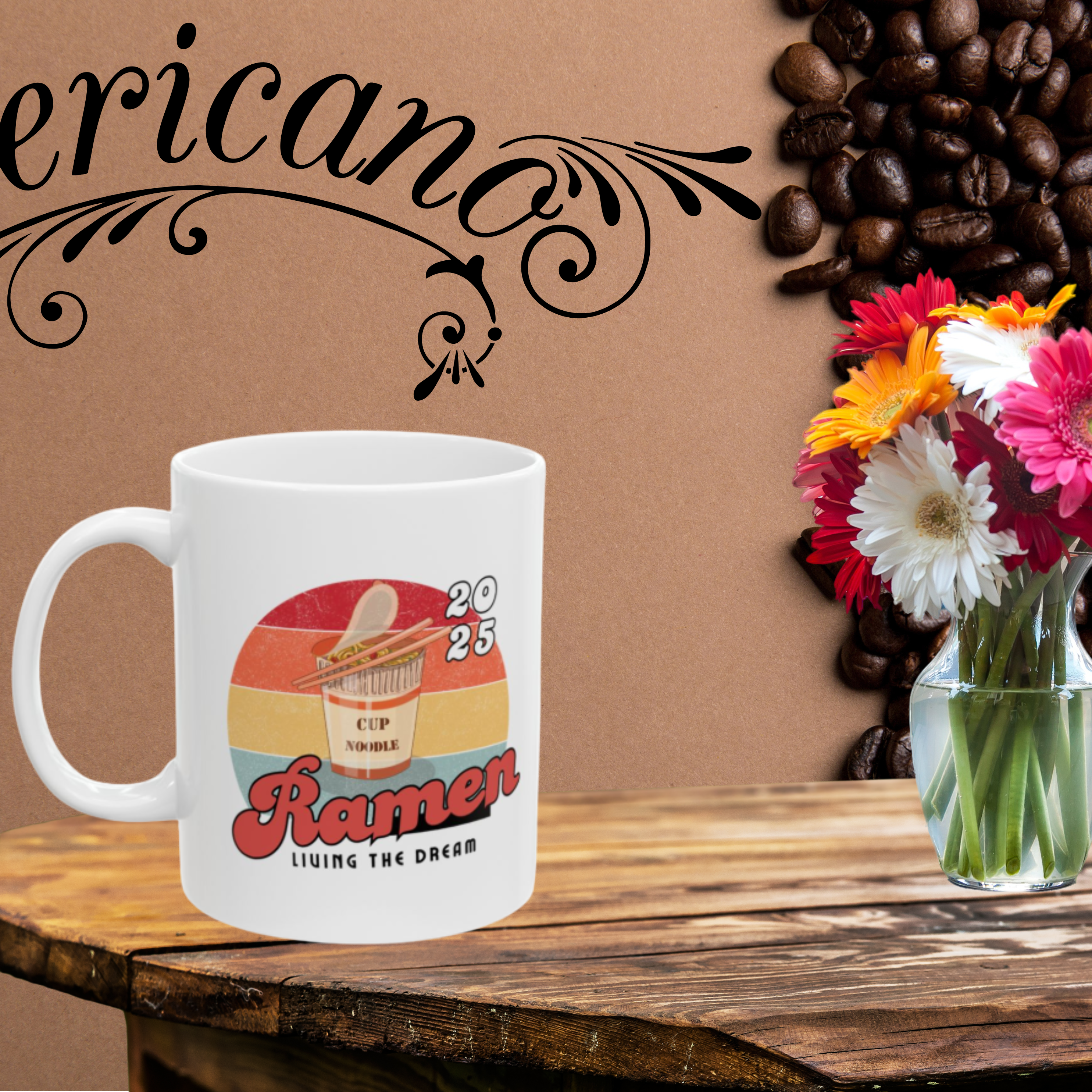 Ramen Lover mug, Ceramic coffee cup, Foodie Gift, Funny gift, Summer Vibes, Ramen lovers, 11 oz or 15 oz 