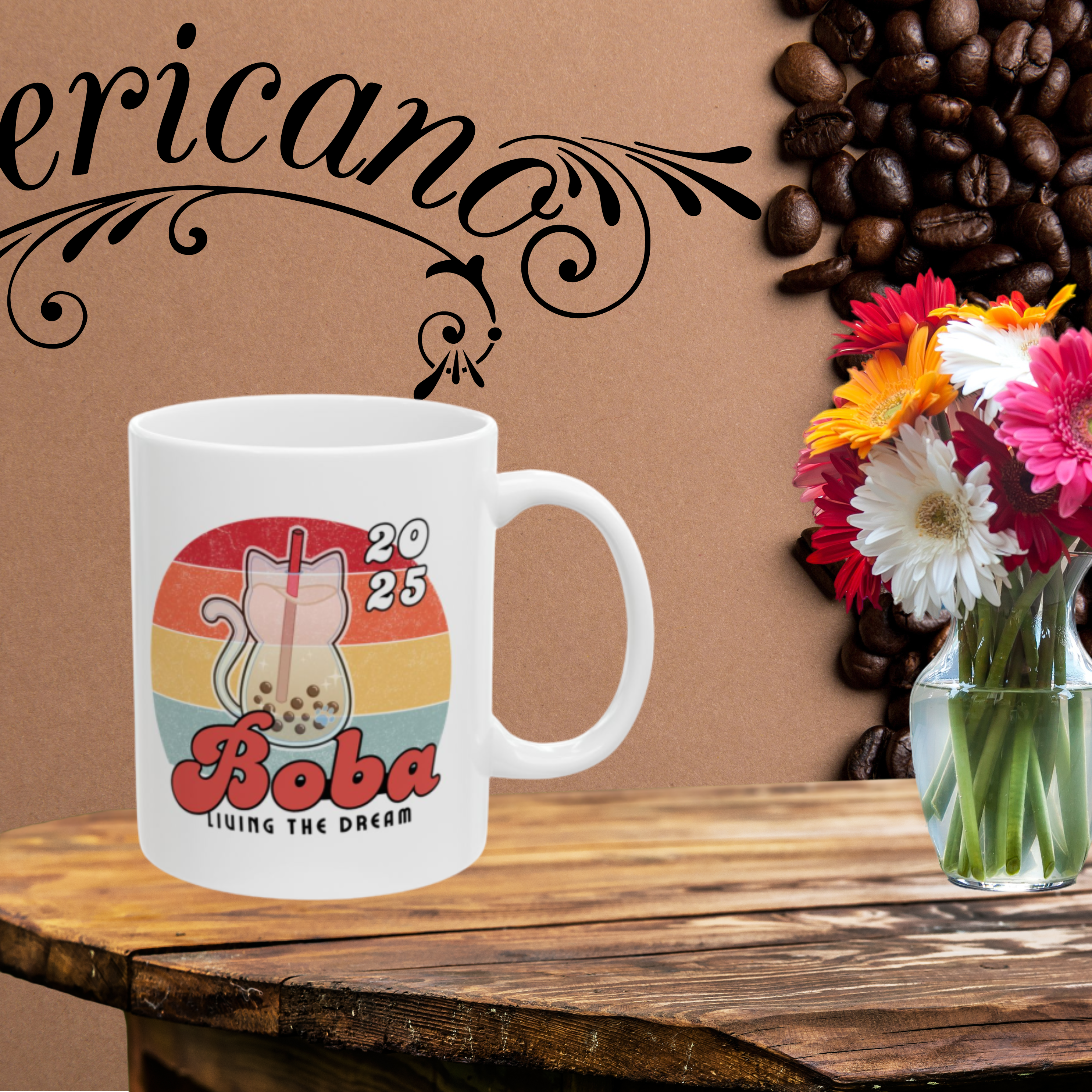 Boba Tea Lover mug, Cute Cat Design, Trendy Fashion, Gift for Friends &amp; Family, Ideal for Birthdays &amp; Casual Wear, 11 oz or 15 oz