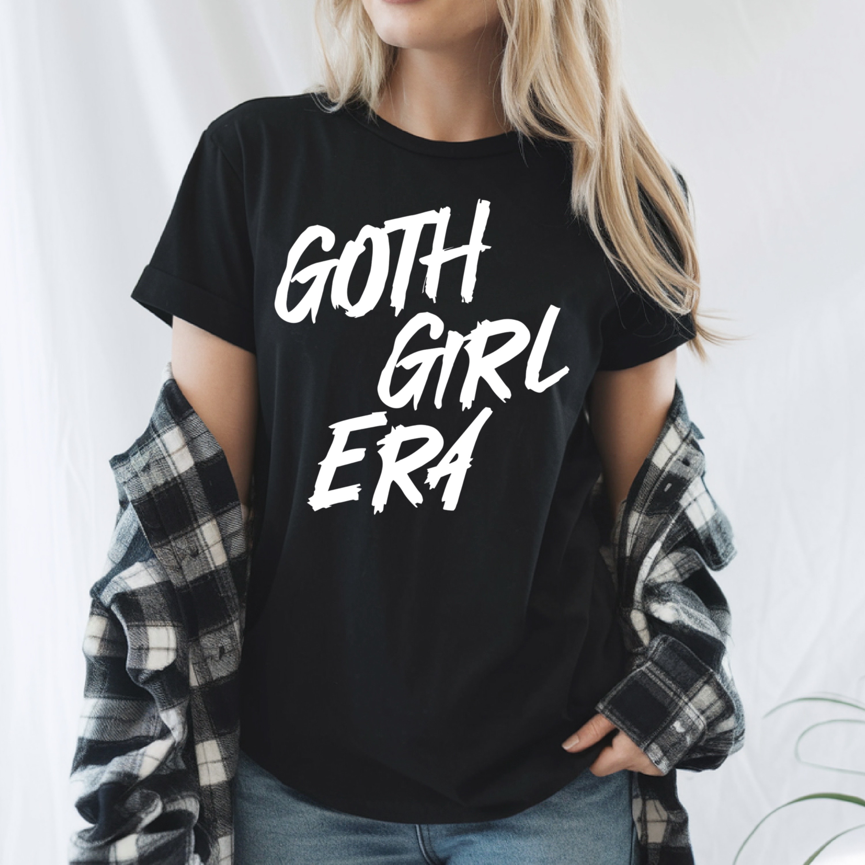 Goth Girl Era T-Shirt, Gothic Style Top, Emo Tee, Alternative Fashion Shirt, Dark Vibes Clothing Goth Girl Era T-Shirt, Gothic Style Top, Emo Tee, Alternative Fashion Shirt, Dark Vibes Clothing
