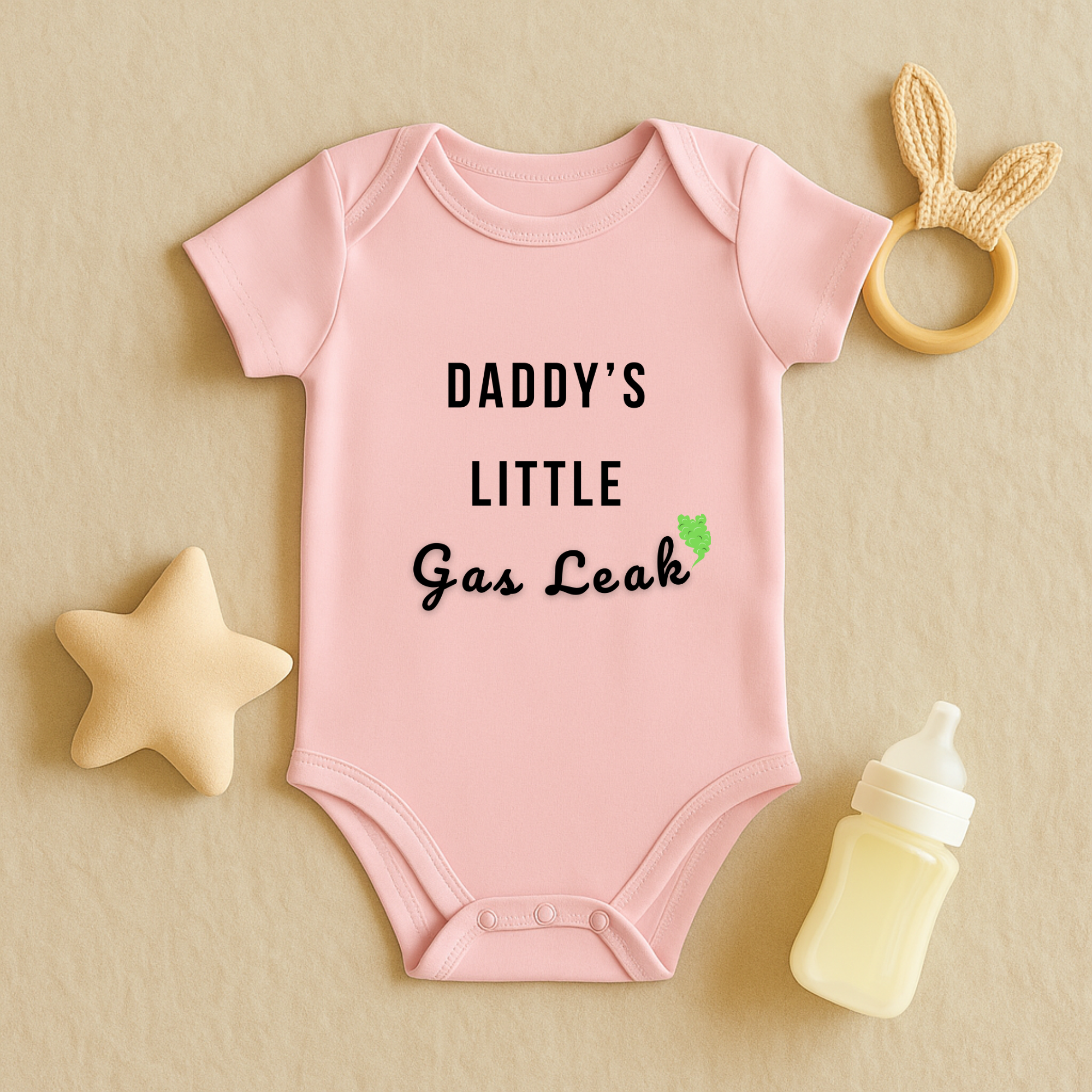 Daddy's Little Gas Leak Baby Bodysuit, Funny Infant Onesie, Baby Shower Gift, New Dad Humor, Cute Baby Outfit, Infant Apparel product thumbnail image Daddy's Little Gas Leak Baby Bodysuit, Funny Infant Onesie, Baby Shower Gift, New Dad Humor, Cute Baby Outfit, Infant Apparel product thumbnail image