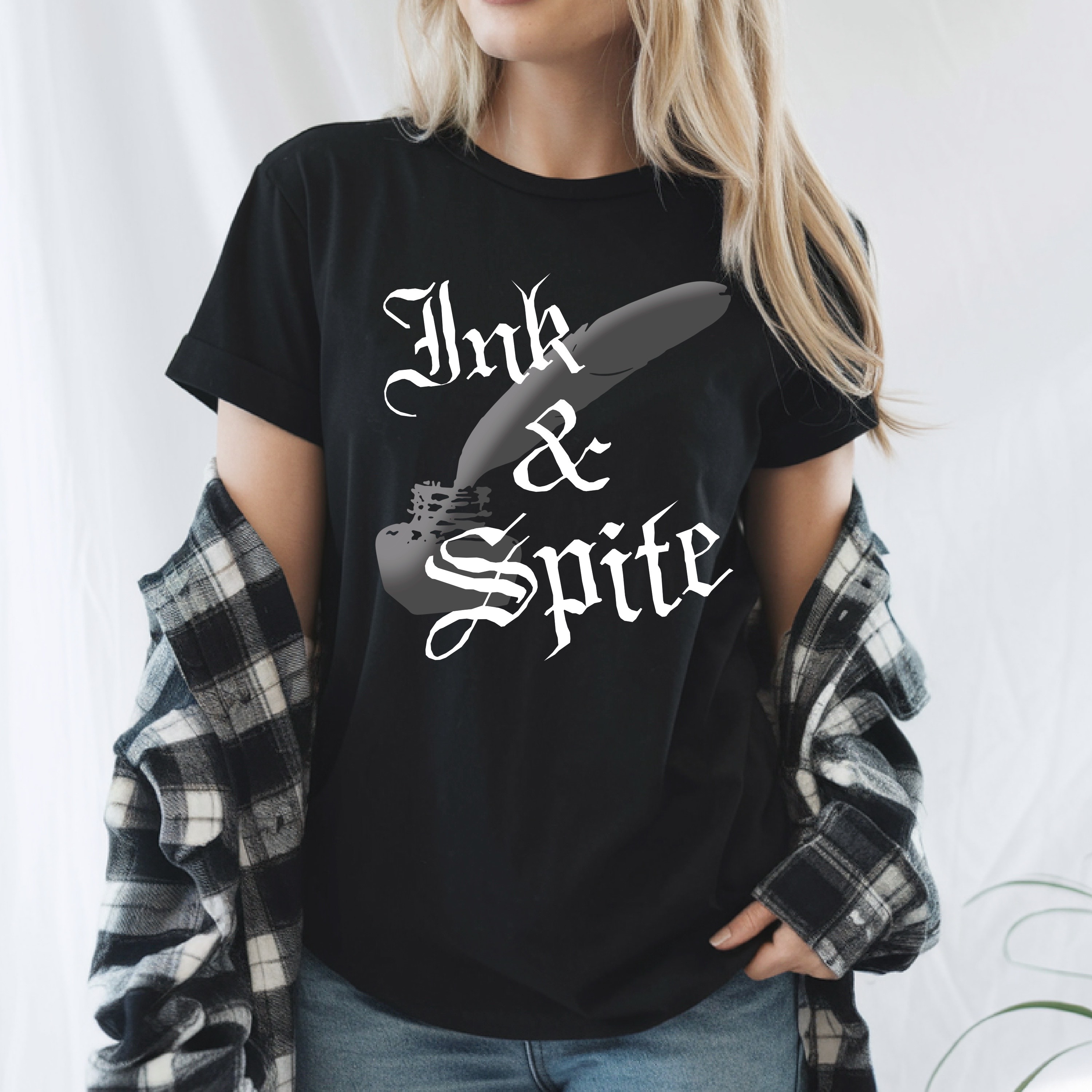 Spite and Ink Shirt | Gothic Bookish T-Shirt | Dark Academia Writer Tee | Literary Goth Shirt | Gift for Writers and Readers