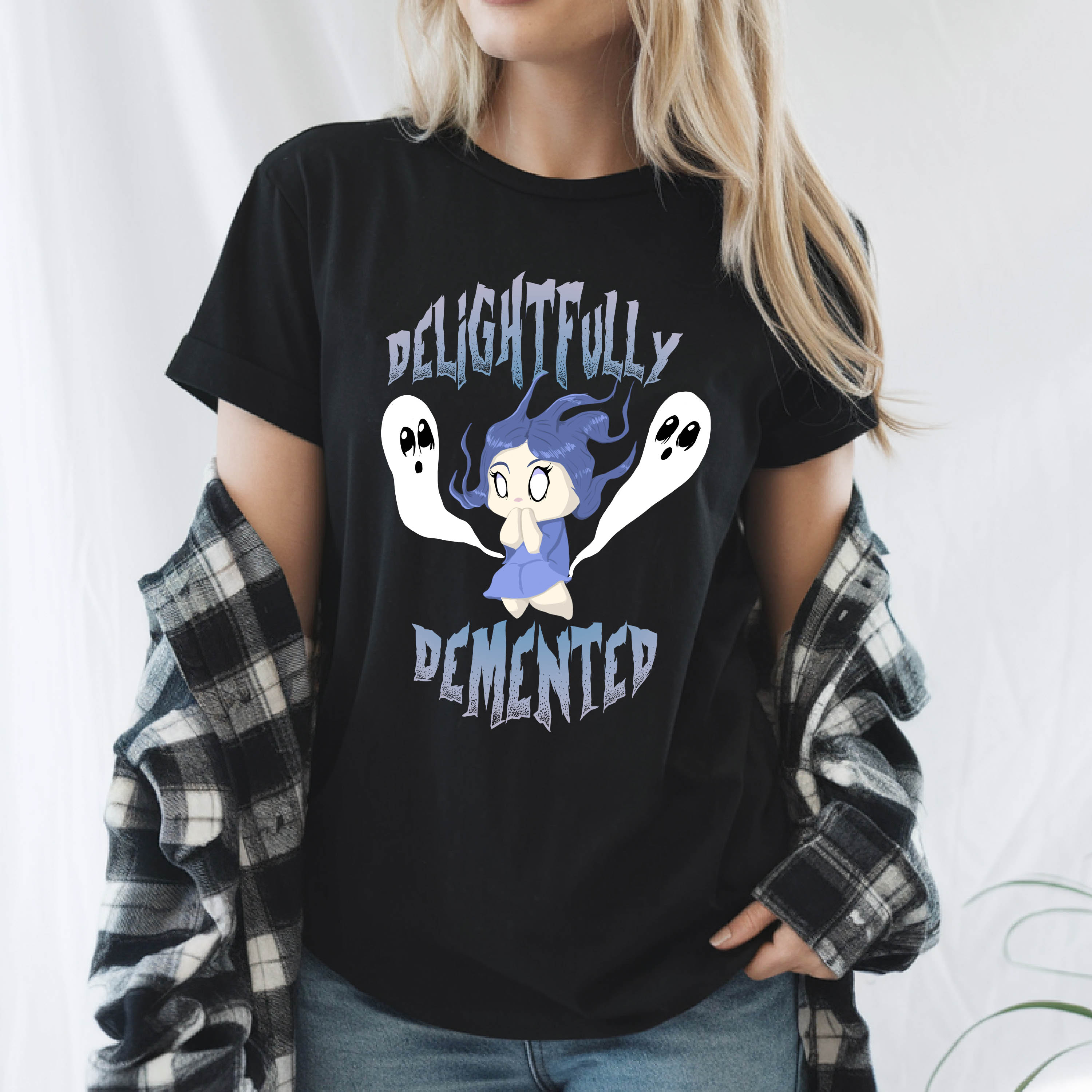 Delightfully Demented Shirt | Gothic Bookish T-Shirt | Dark Humor Reader Tee | Villain Era Apparel | Spicy Bookworm Gift | Sarcastic Book Lover Shirt