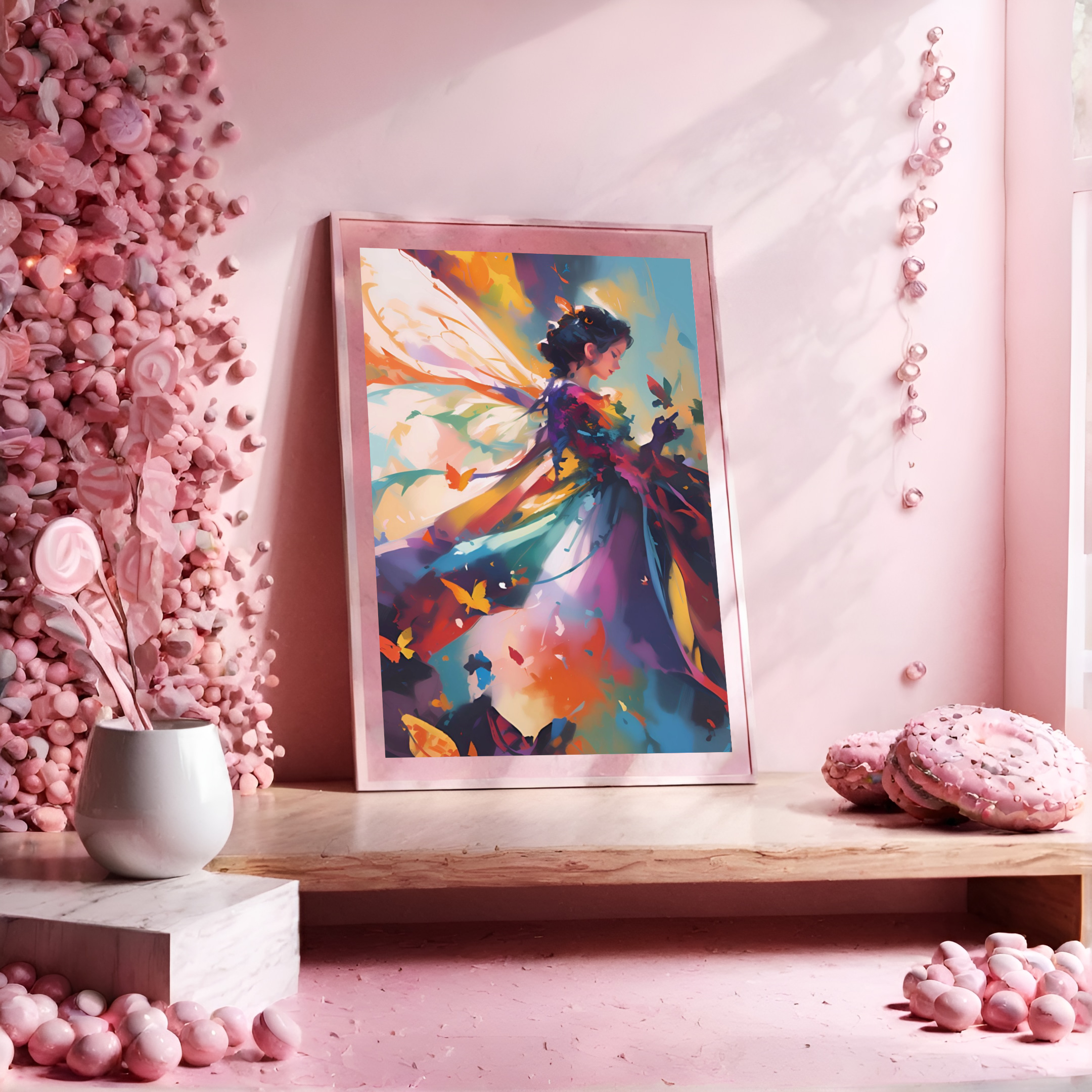 Butterfly Woman-Transformation Cycle Tarot Matte Vertical Posters, Illustration for abundance, Enhance Energy, Wall Print, Home Decor.