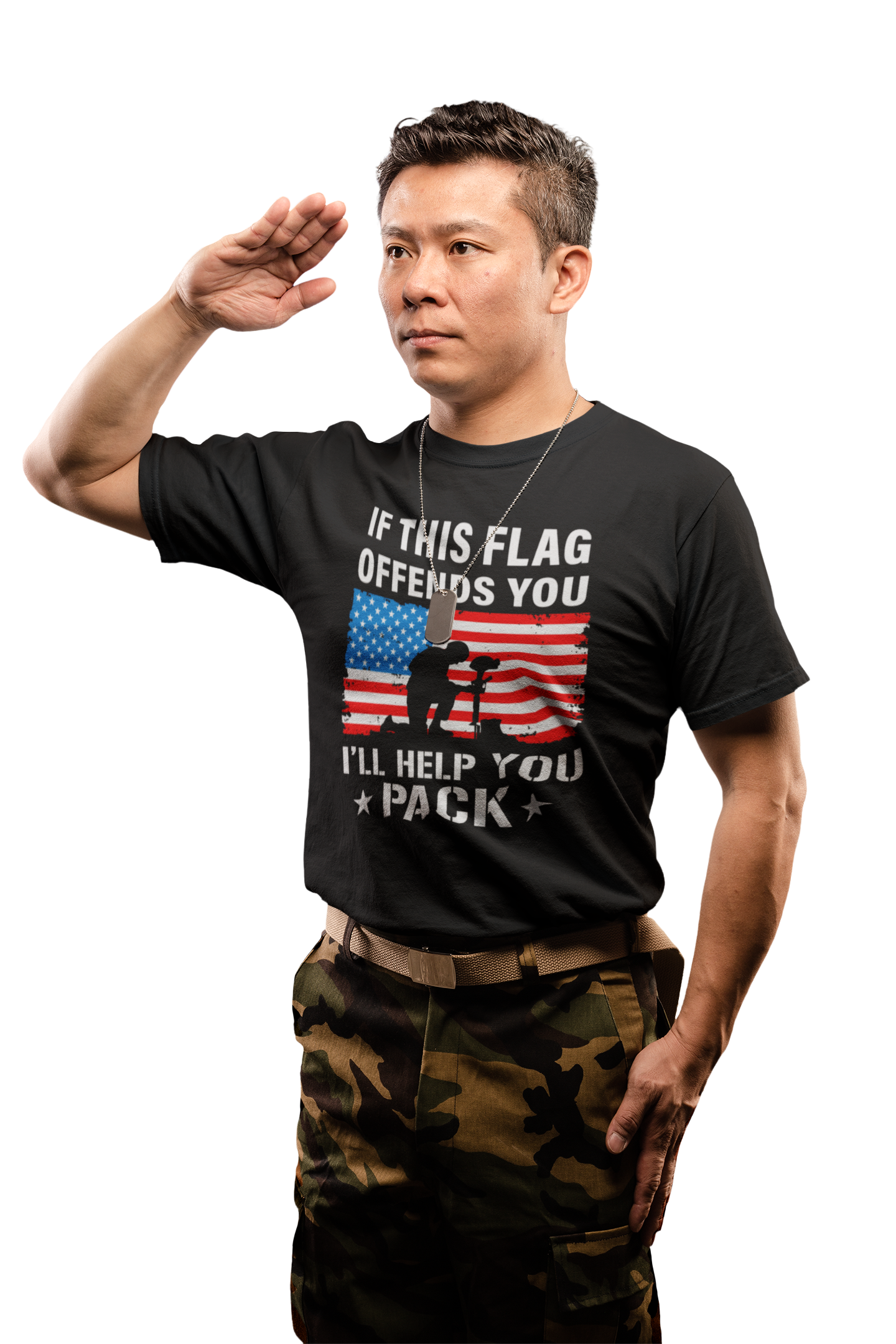 If this Flag Offends you Unisex T-Shirt, Political Statement Tee, Protest Shirt, Patriotic Top, Social Commentary Clothing product thumbnail image