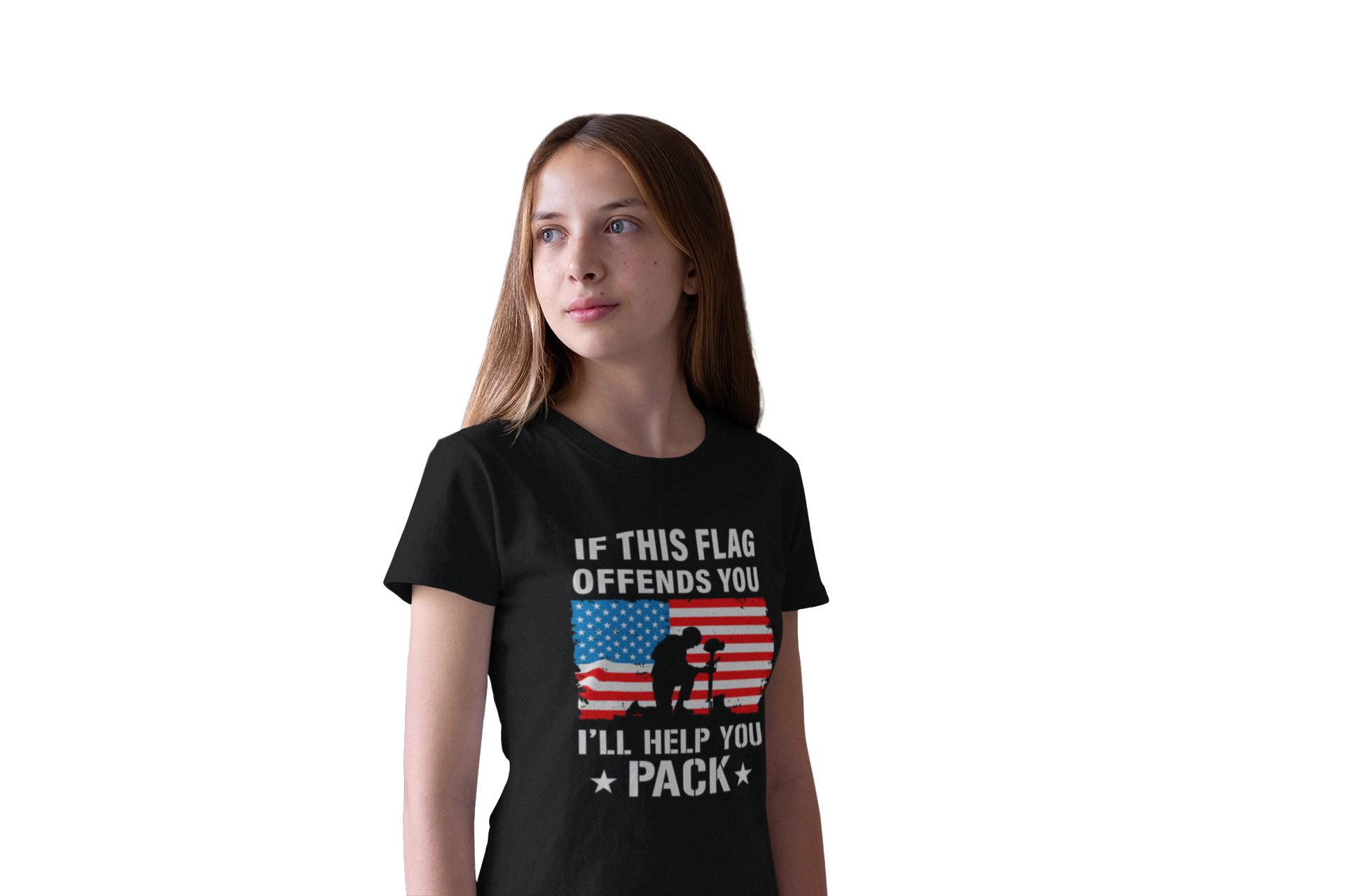 If this Flag Offends you Unisex T-Shirt, Political Statement Tee, Protest Shirt, Patriotic Top, Social Commentary Clothing product thumbnail image