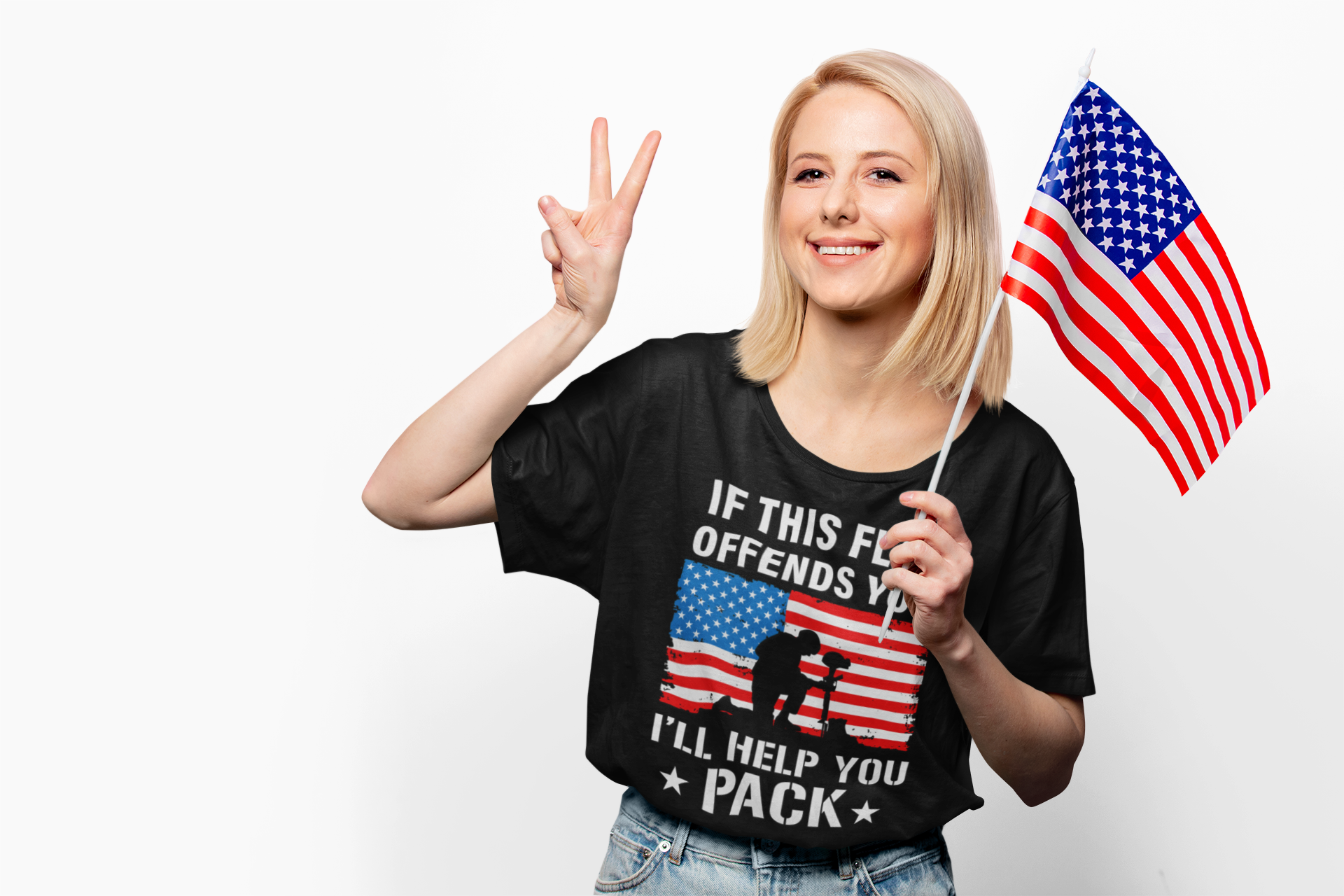 If this Flag Offends you Unisex T-Shirt, Political Statement Tee, Protest Shirt, Patriotic Top, Social Commentary Clothing product thumbnail image