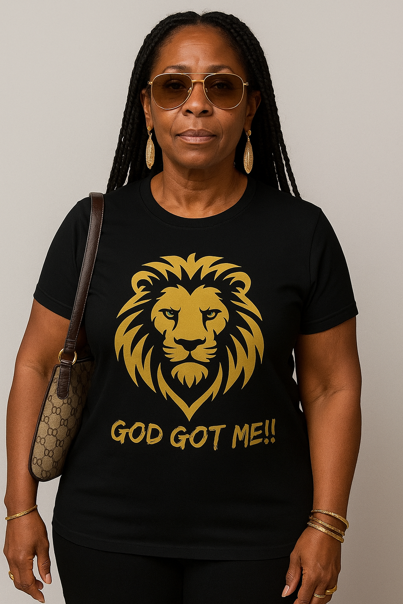 God Got Me!! Lion Unisex T-Shirt, Faith Shirt, Inspirational Apparel, Gift for Believers, Religious Merchandise