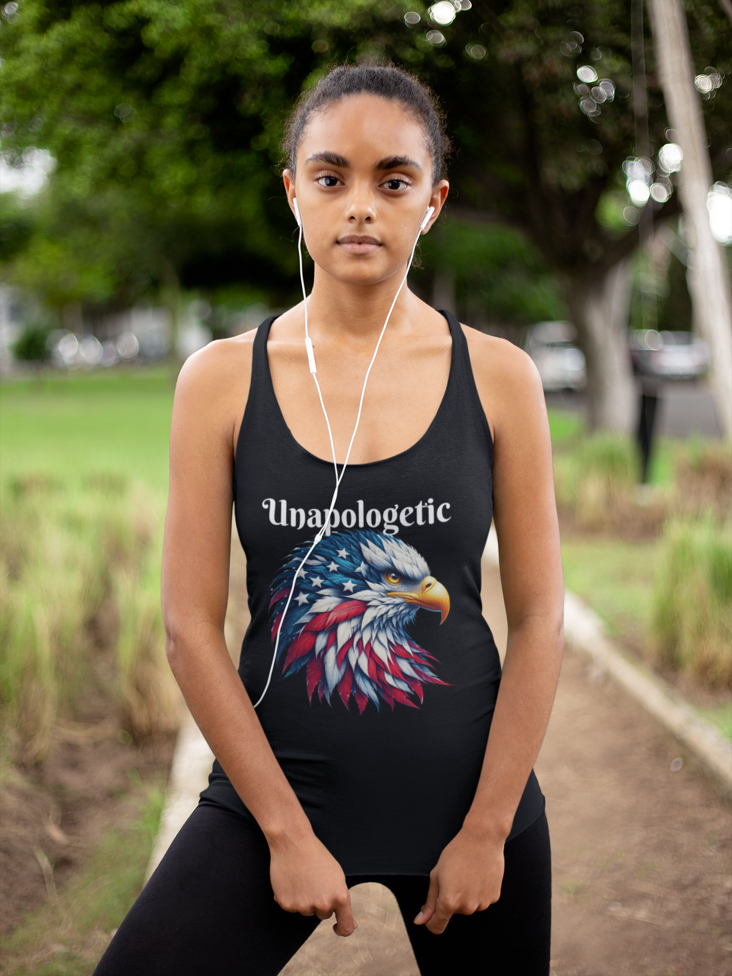 Unapologetic Eagle Racerback Tank Top product thumbnail image