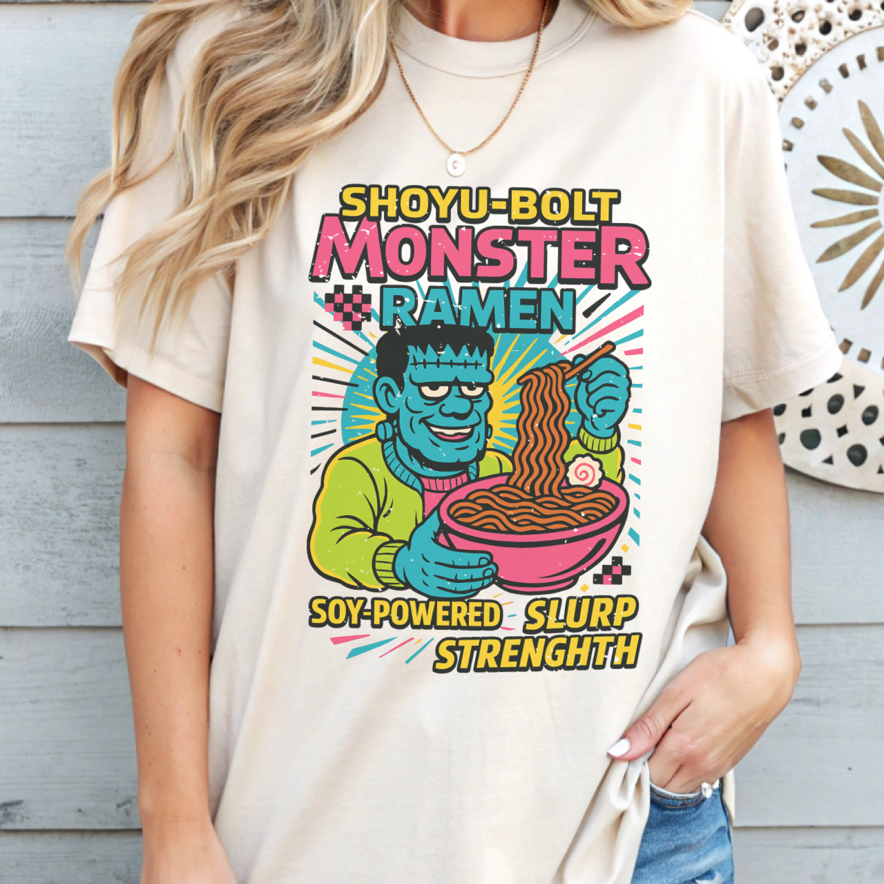 Shoyu-Bolt Monster Ramen T-Shirt product thumbnail image Shoyu-Bolt Monster Ramen T-Shirt product thumbnail image
