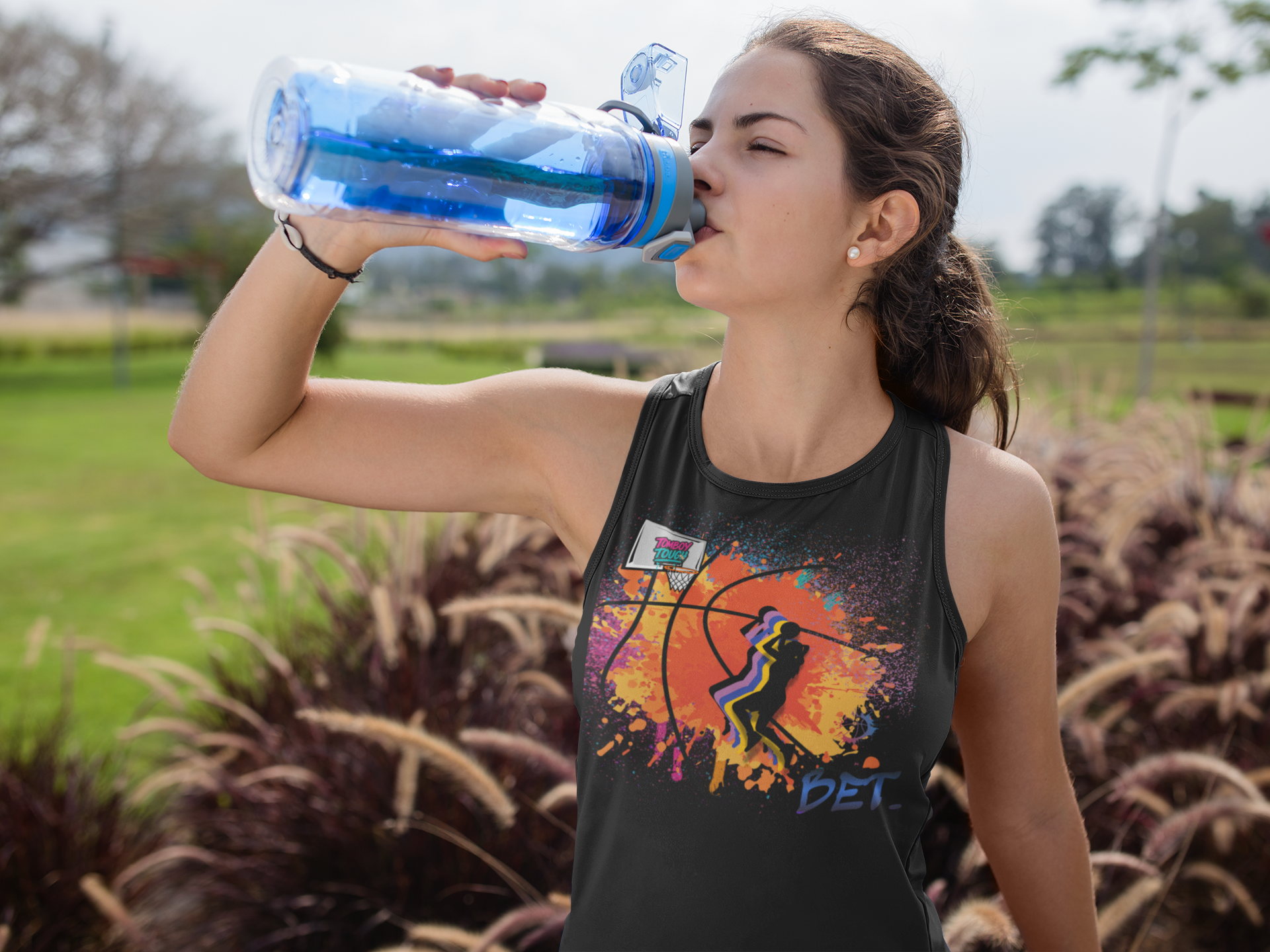 Tomboy Tough Kid’s Tank | “BET.” Basketball Graphic, Basketball Gift, Girls Sporty Tank product thumbnail image Tomboy Tough Kid’s Tank | “BET.” Basketball Graphic, Basketball Gift, Girls Sporty Tank product thumbnail image