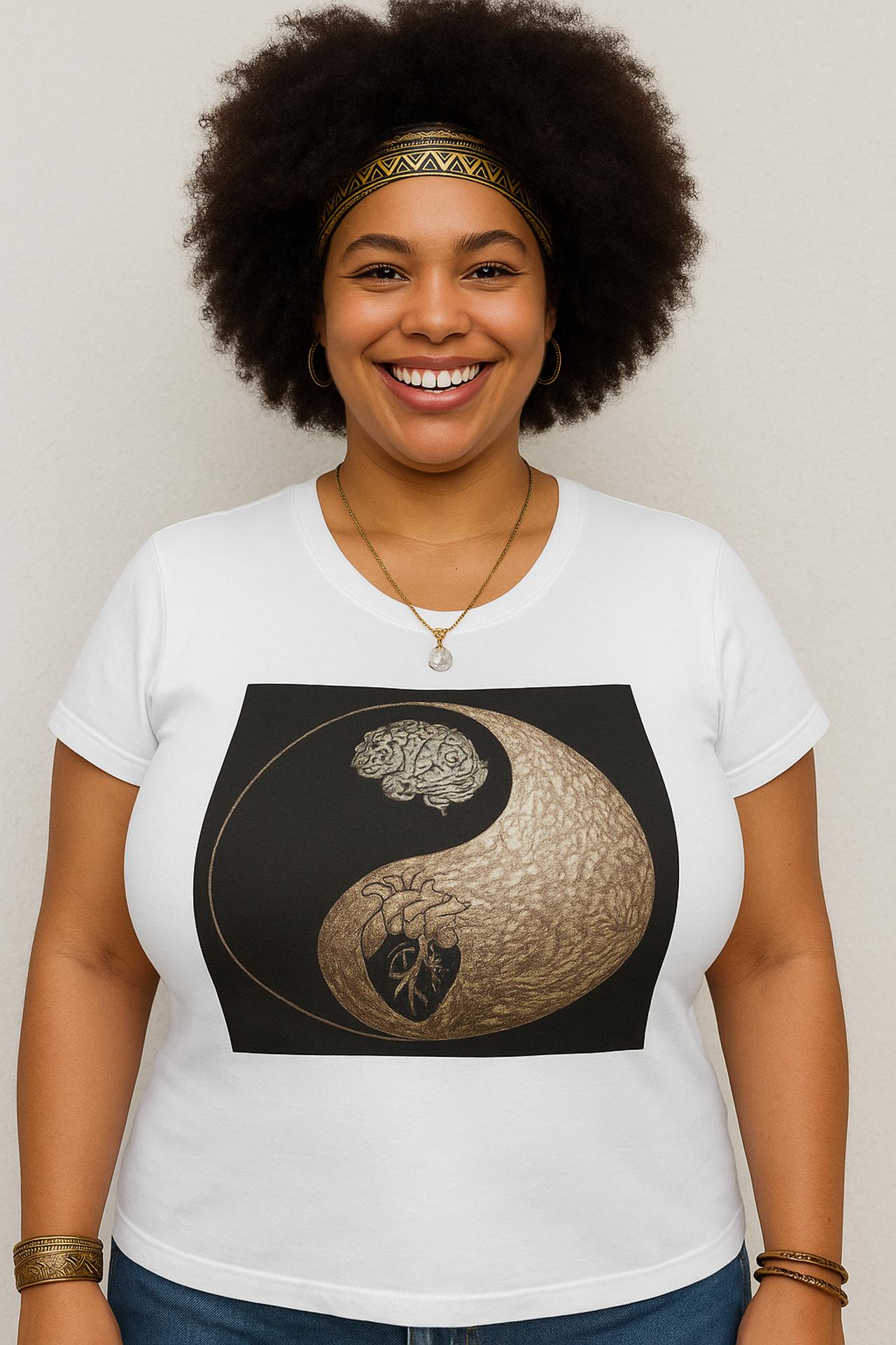 Yin Yang Art Tee, Meditation Shirt, Spiritual T-shirt, Mindfulness Gift, Unisex Heavy Cotton Tee product thumbnail image