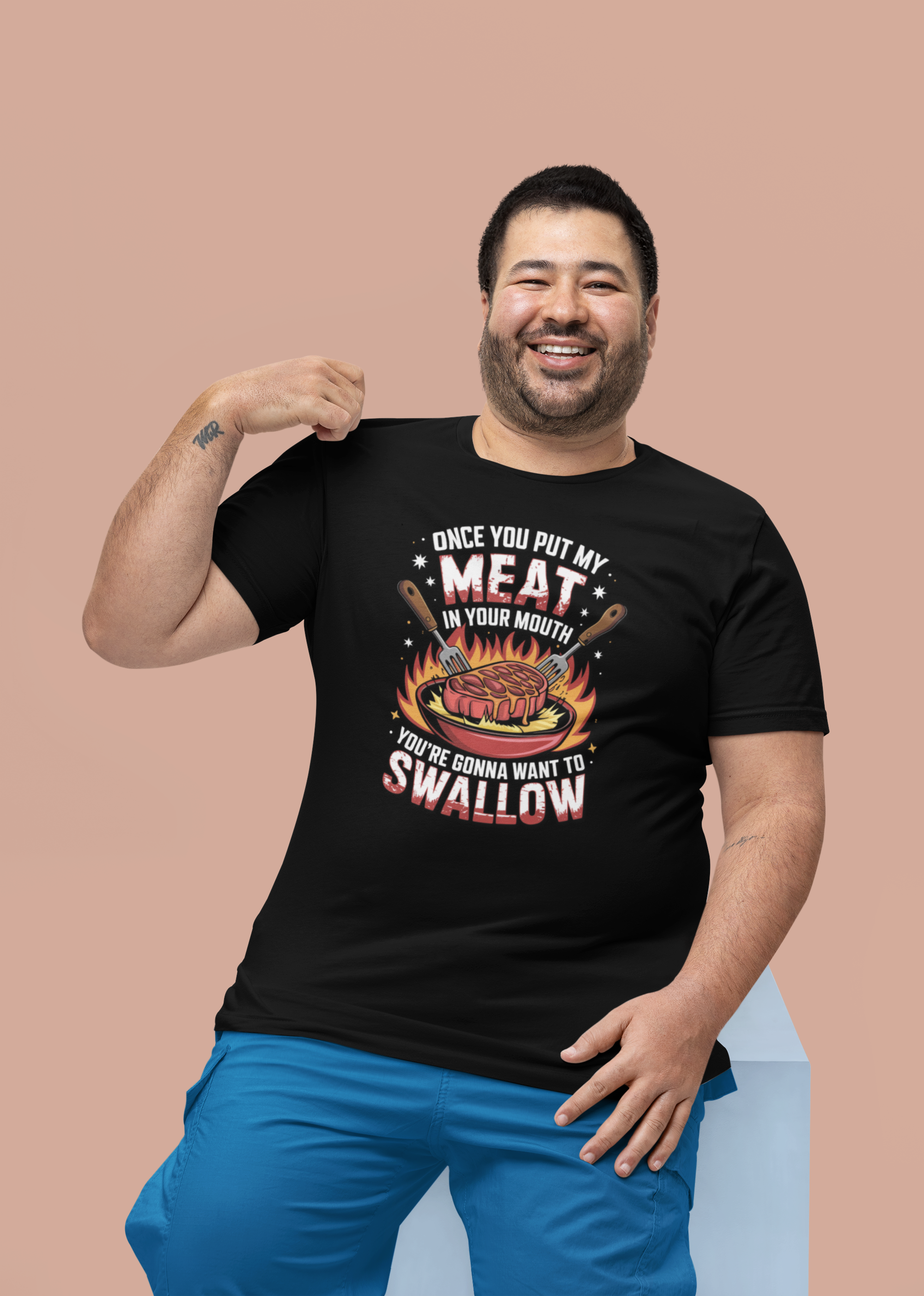 Once You Put My Meat in Your Mouth – Funny BBQ Dad T-Shirt | Grilling Humor Tee for Men | Naughty Gag Gift for Him, Father’s Day, Birthday product thumbnail image
