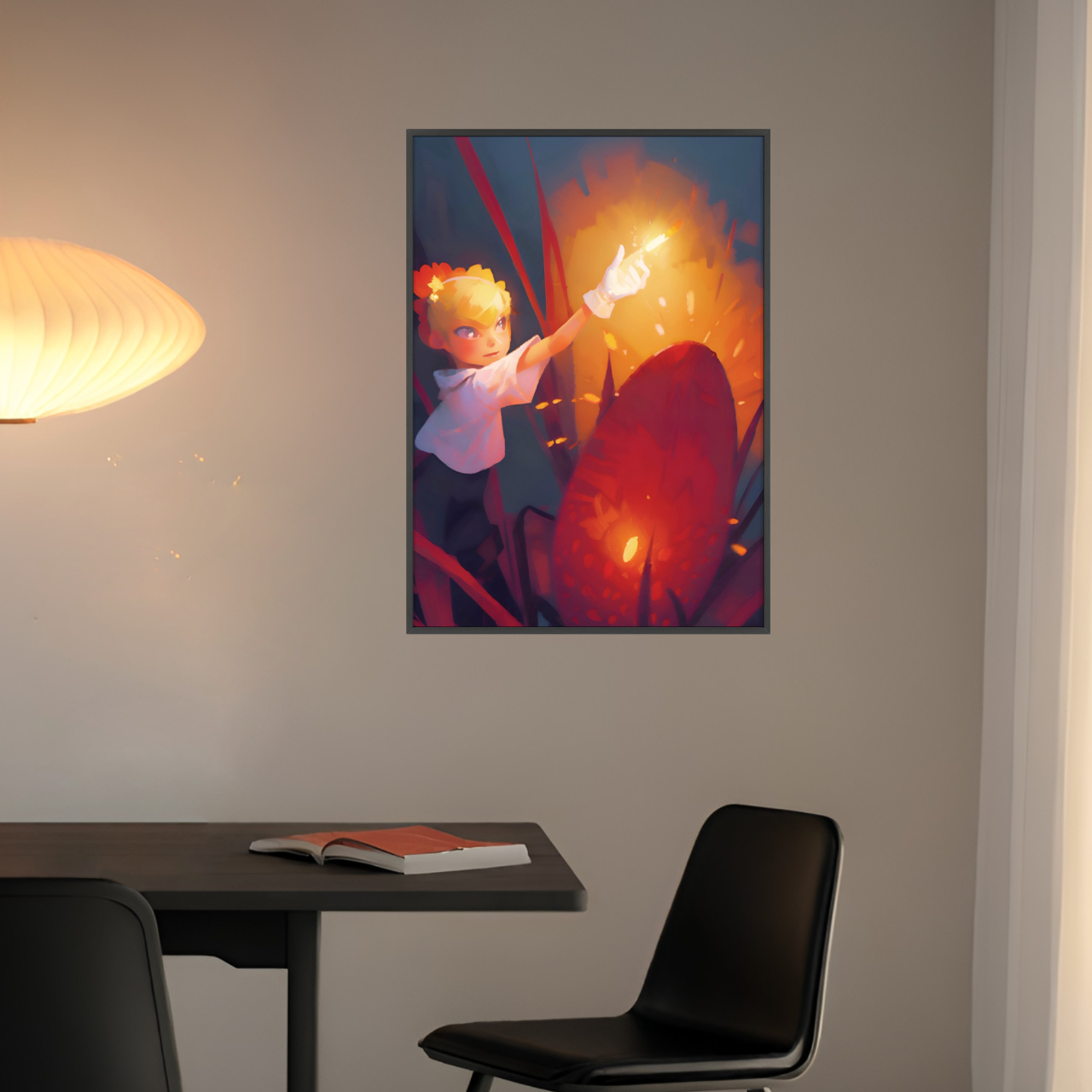 Firefly Girl Art Inspirational Print Tarot Two of Wands Framed Art Illustration Pascalia Gift for Ambitious Goal Achievers Motivation Art product thumbnail image Firefly Girl Art Inspirational Print Tarot Two of Wands Framed Art Illustration Pascalia Gift for Ambitious Goal Achievers Motivation Art product thumbnail image