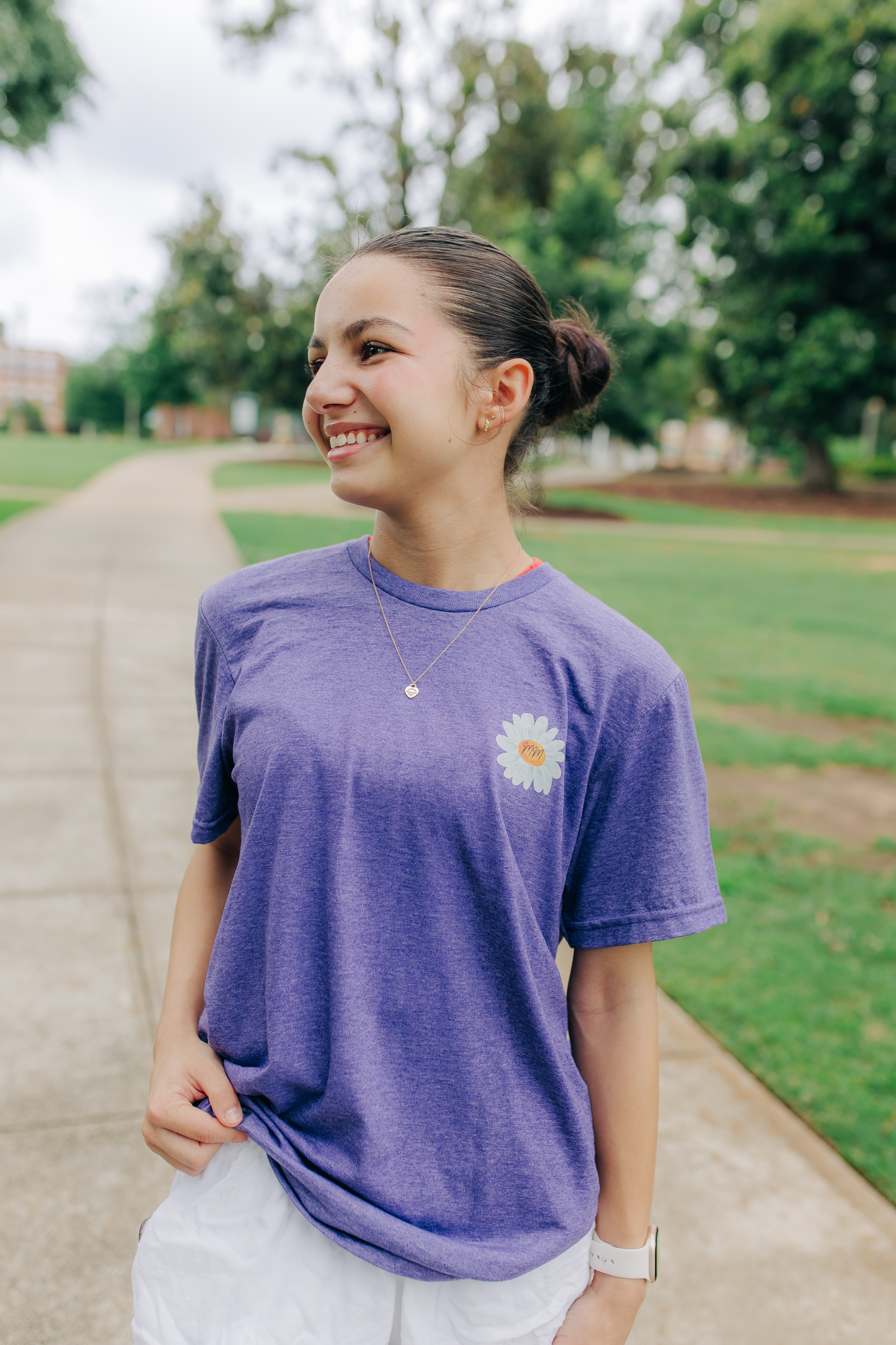 Do Onto Others Softstyle T-Shirt with Floral Design product thumbnail image Do Onto Others Softstyle T-Shirt with Floral Design product thumbnail image