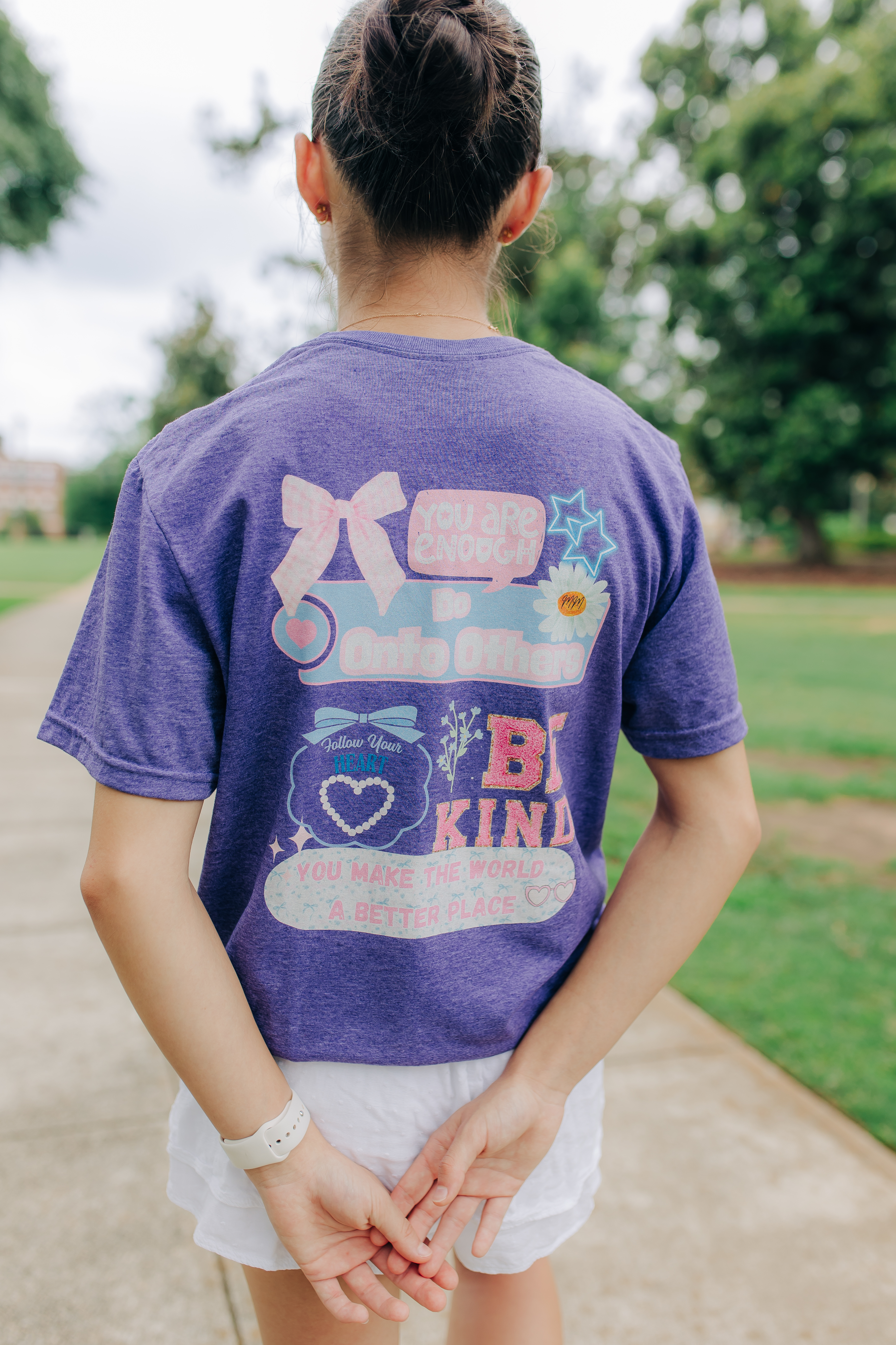 Do Onto Others Softstyle T-Shirt with Floral Design