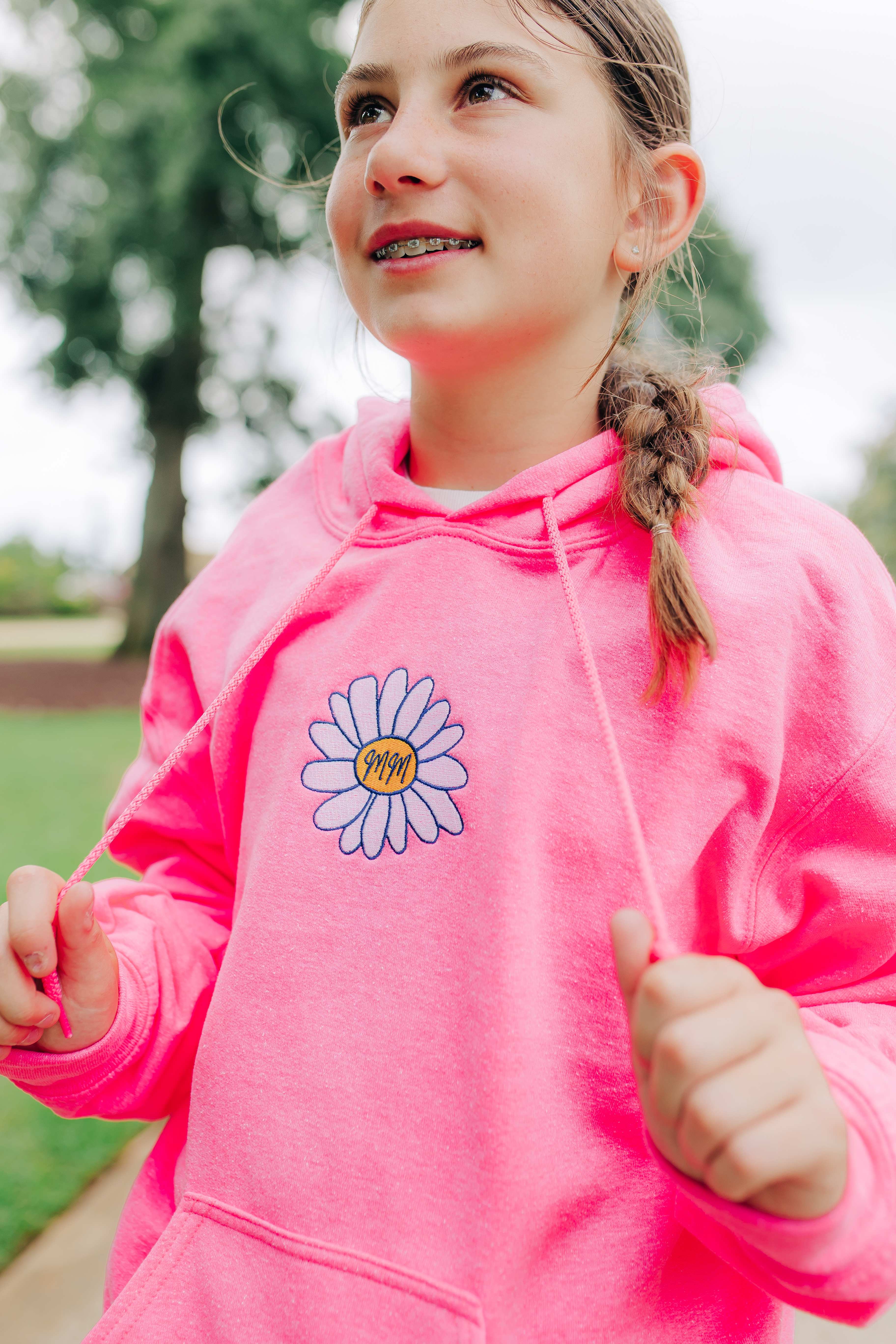 Embroidered Daisy Logo Hoodie product thumbnail image