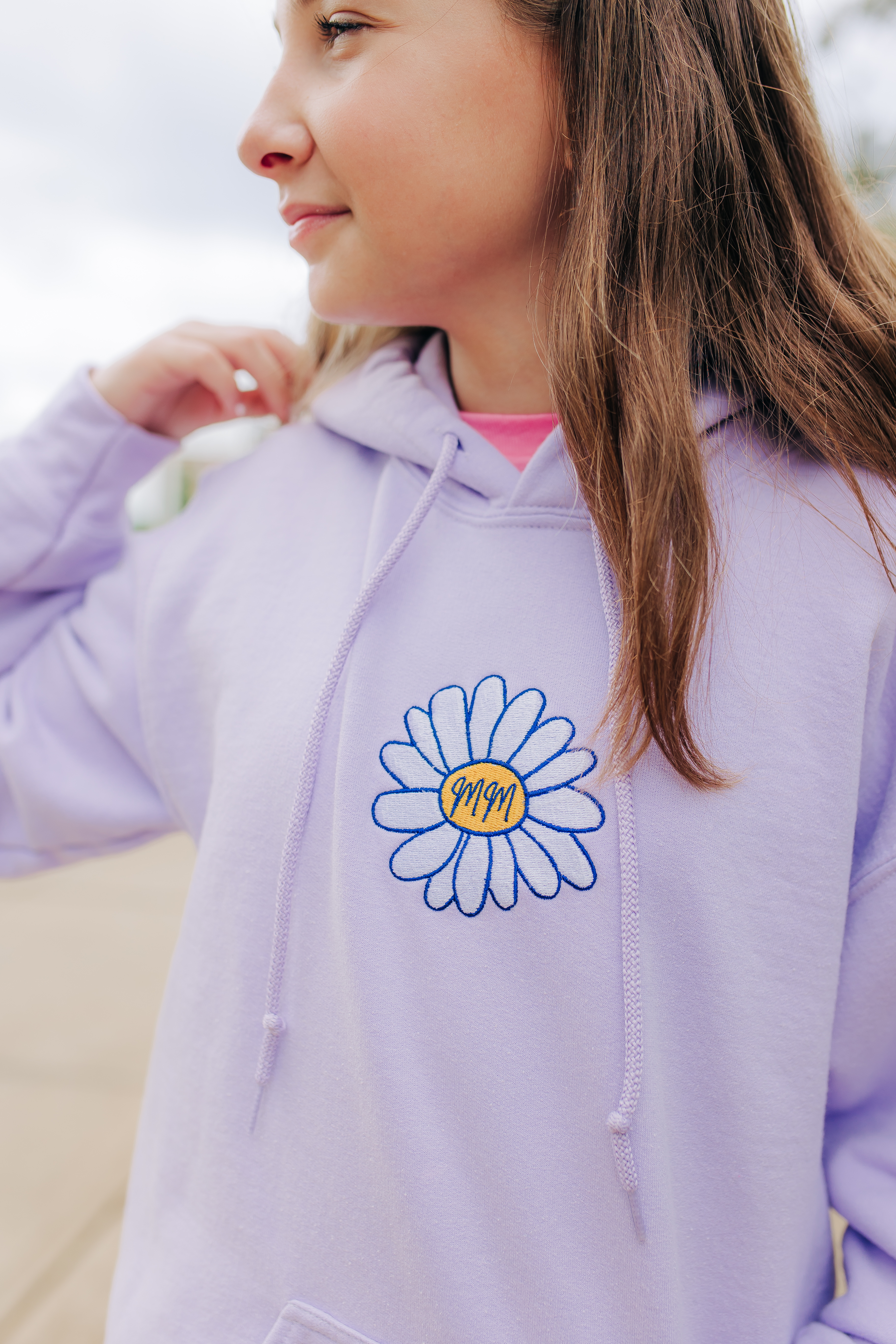 Embroidered Daisy Logo Hoodie product thumbnail image