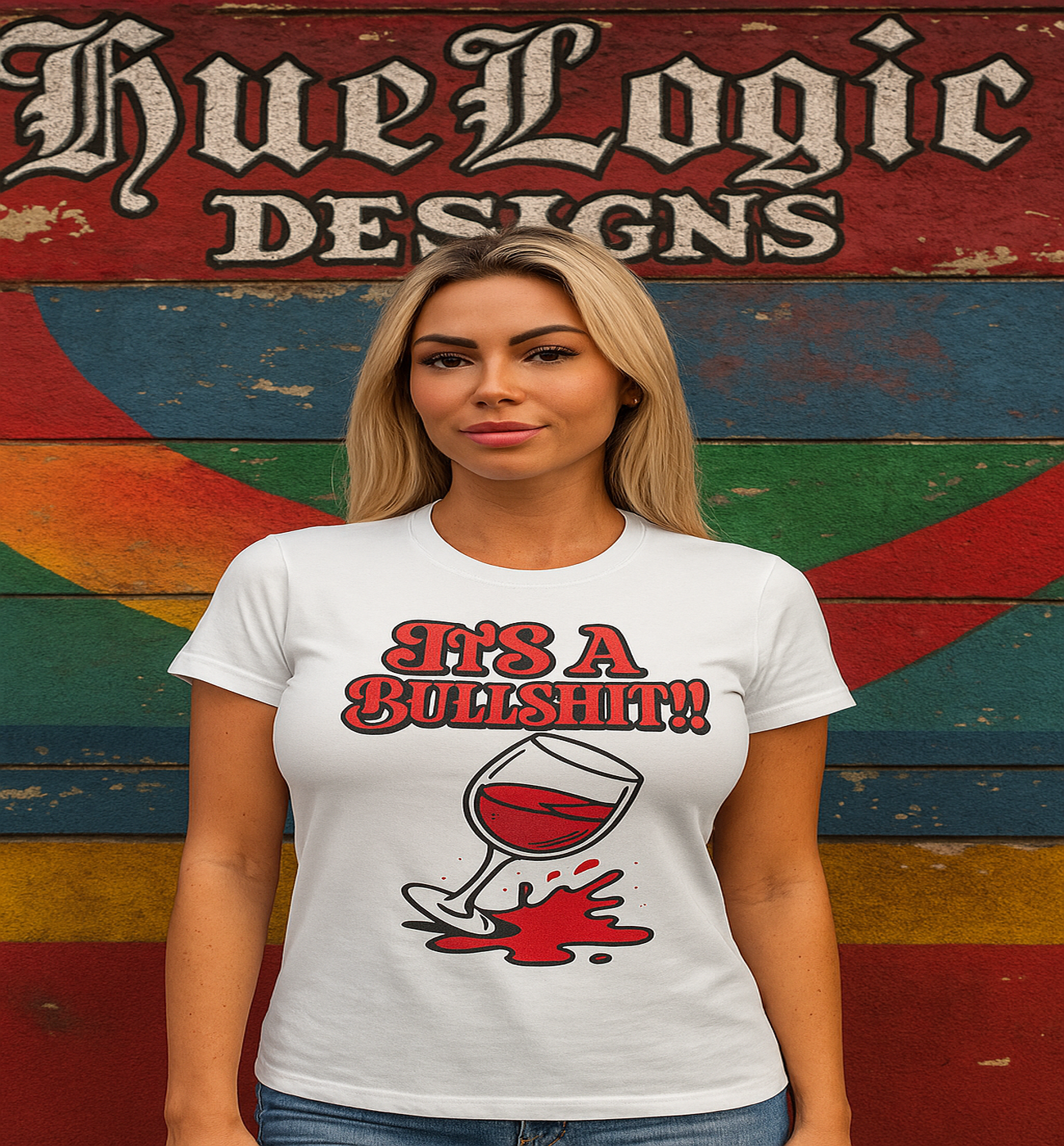 Funny Wine T-Shirt – It’s A Bullshit!! Graphic Tee for Women | Sarcastic Humor