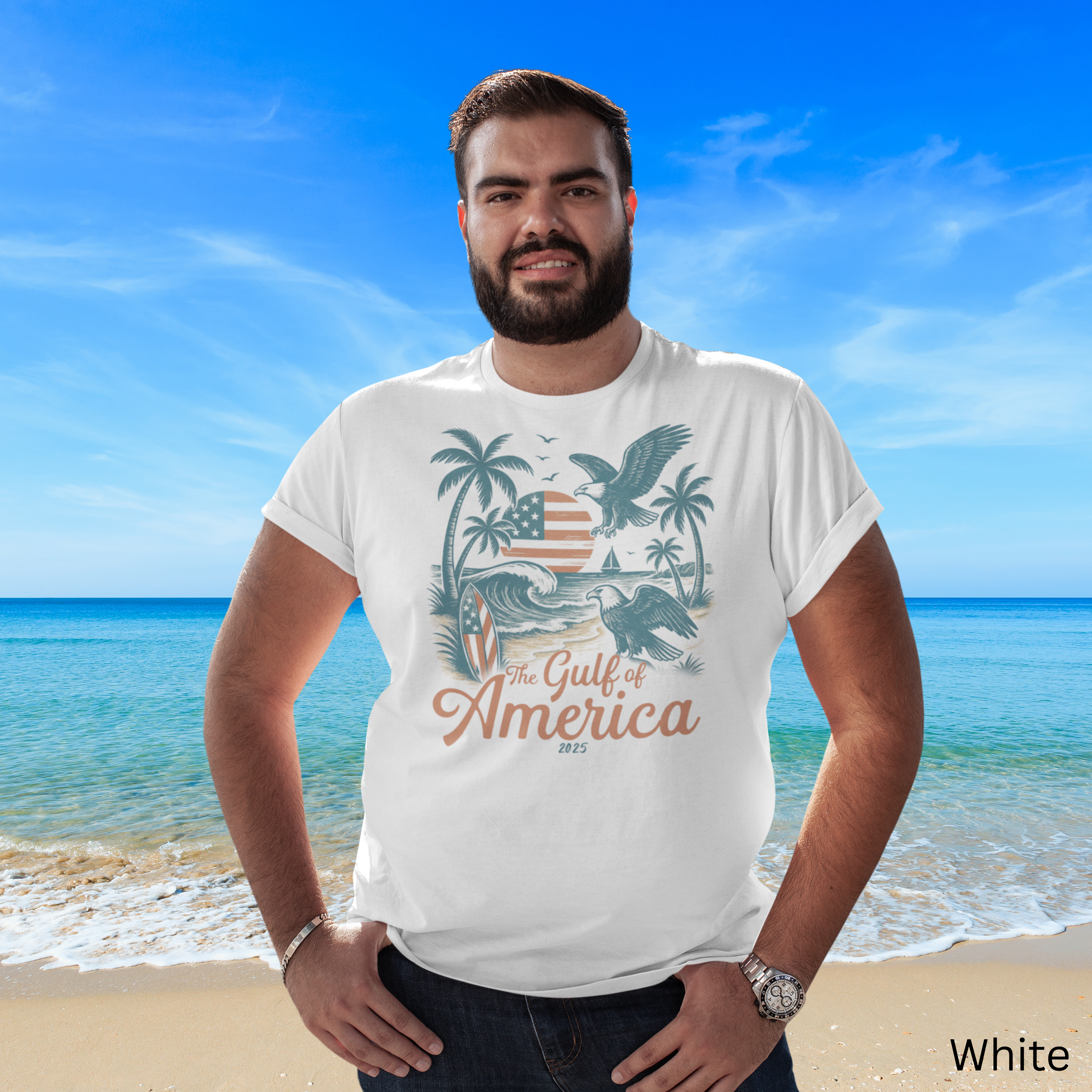 Gulf of America Graphic T-Shirt | Unisex Tee for Beach Lovers, Summer Style, Patriotic Apparel, Casual Wear product thumbnail image