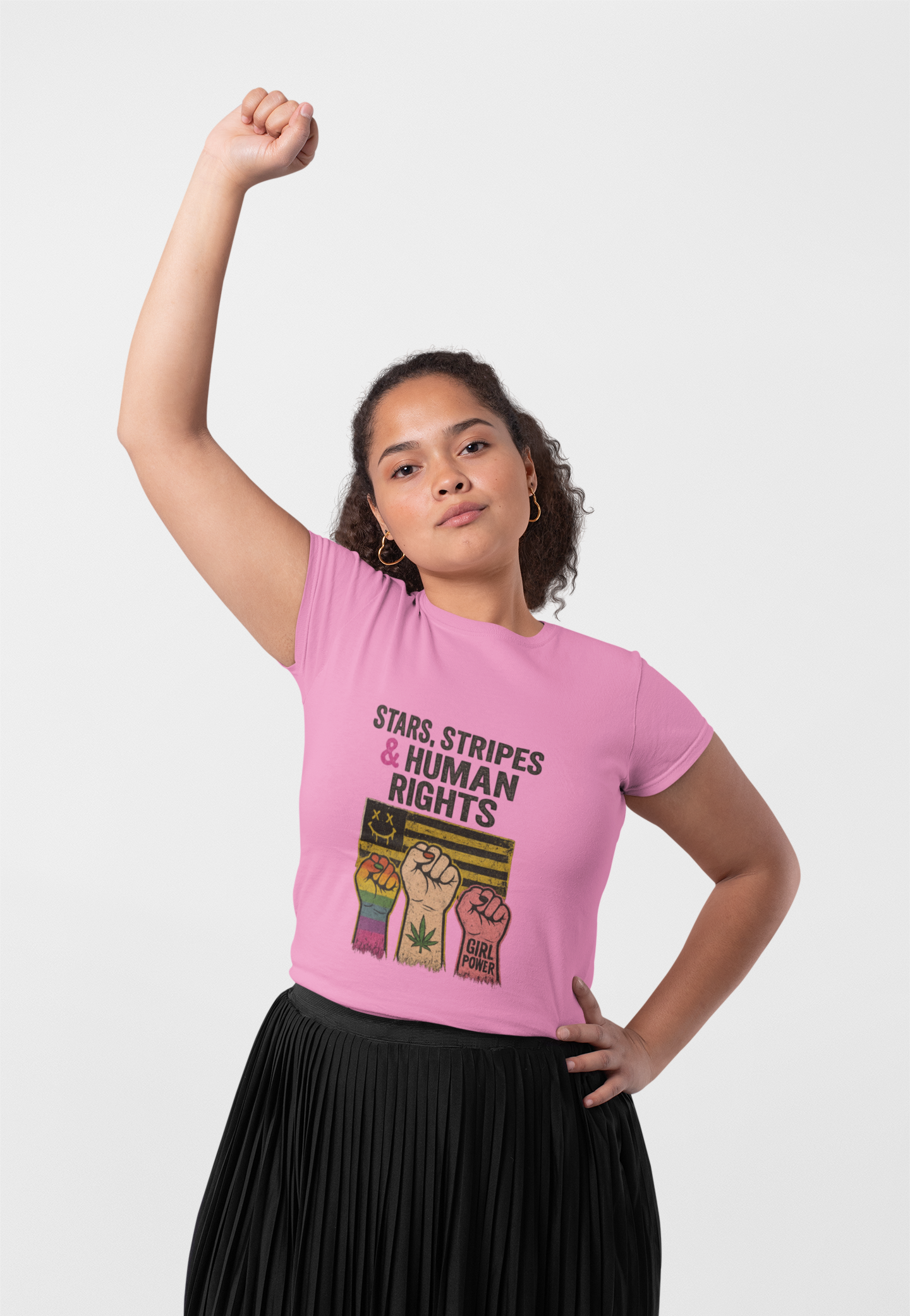 Stars, Stripes & Human Rights Unisex T-Shirt product thumbnail image Stars, Stripes & Human Rights Unisex T-Shirt product thumbnail image