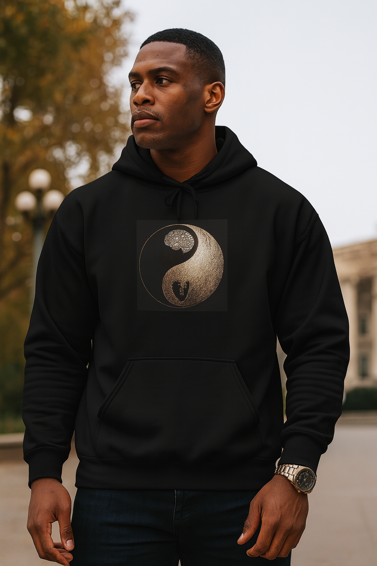 Unisex Heavy Blend™ Hooded Sweatshirt The Cosmic Ying And  Yang of Brains and Heart