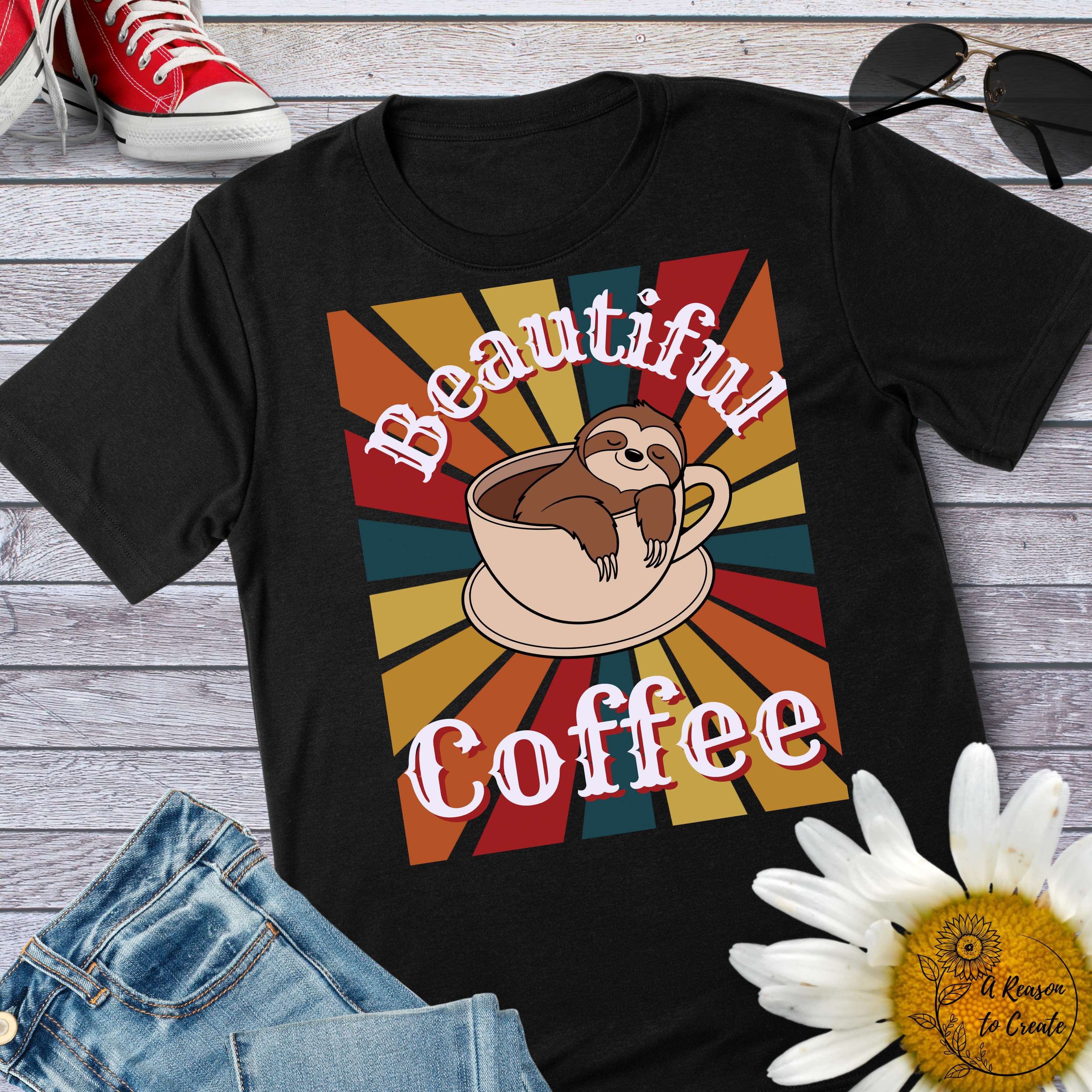 Cute Coffee Sloth Unisex Softstyle T-Shirt, Funny Tee, Gift for Coffee Lovers, Relaxation Vibe, Great for Casual Wear, Birthday Gift product thumbnail image