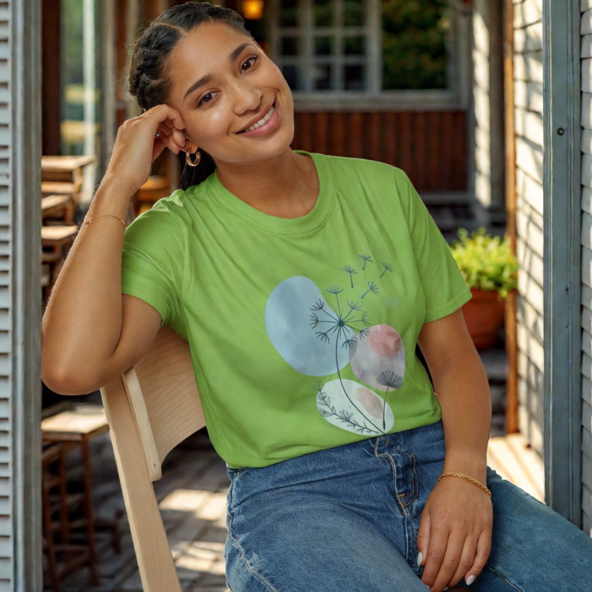 Floral Abstract Unisex T Shirt Casual Wear Gift for Her Everyday Style Spring Fashion Eco Friendly Gift product thumbnail image Floral Abstract Unisex T Shirt Casual Wear Gift for Her Everyday Style Spring Fashion Eco Friendly Gift product thumbnail image