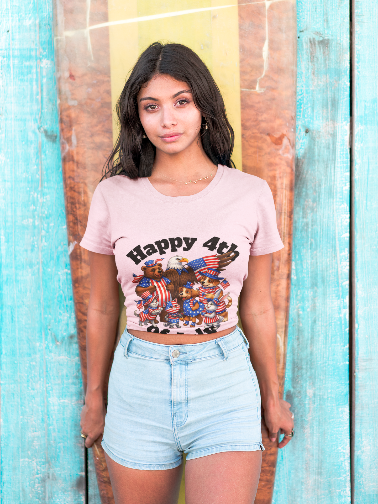 Patriotic 4th of July Unisex Heavy Cotton Tee, Independence Day Shirt, Red White Blue Tee, Summer BBQ Outfit, Festive Celebration T-Shirt product thumbnail image