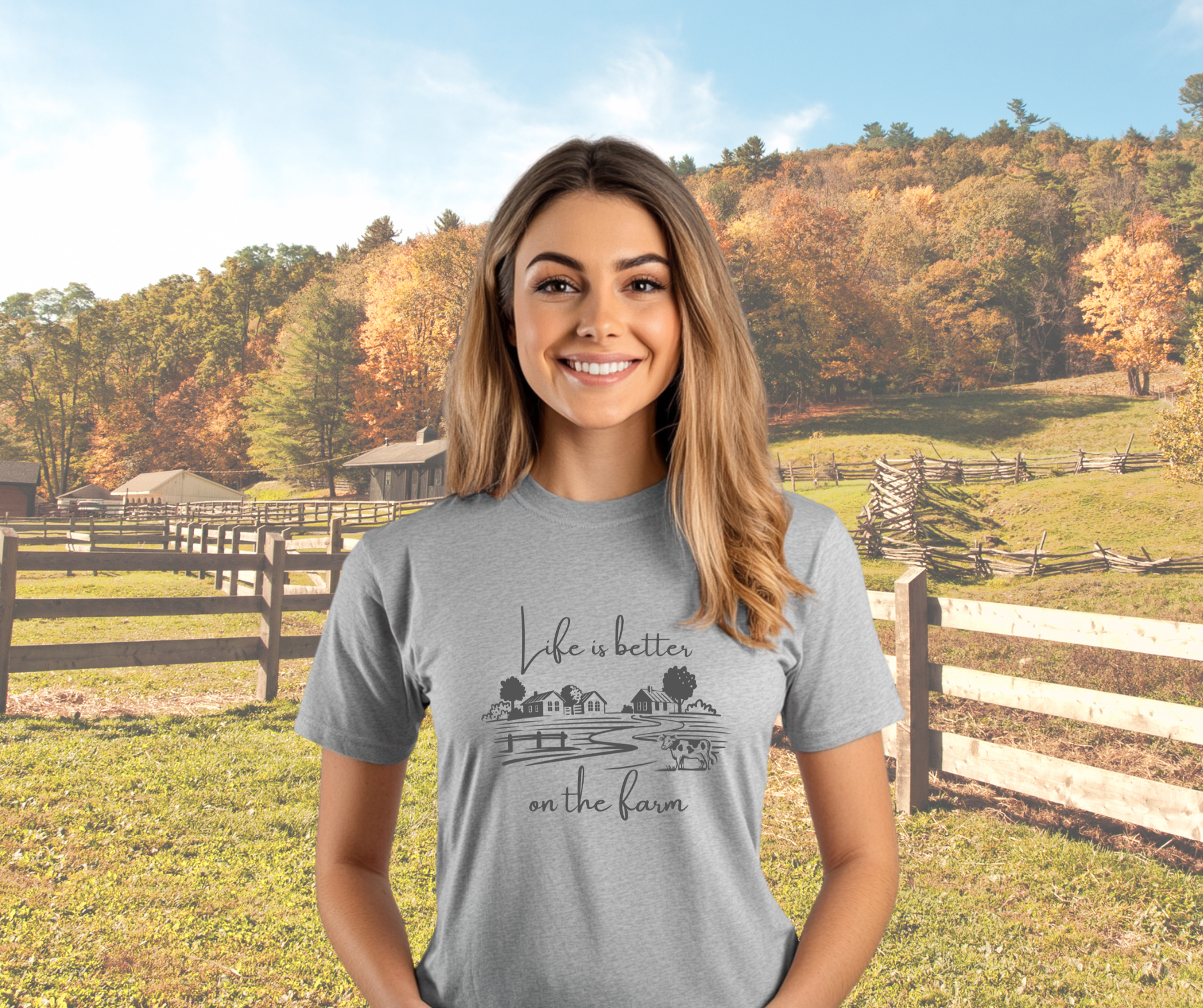 Life is Better on the Farm Gilden Unisex Softstyle Short Sleeve T-Shirt, Homesteading Tee Shirt