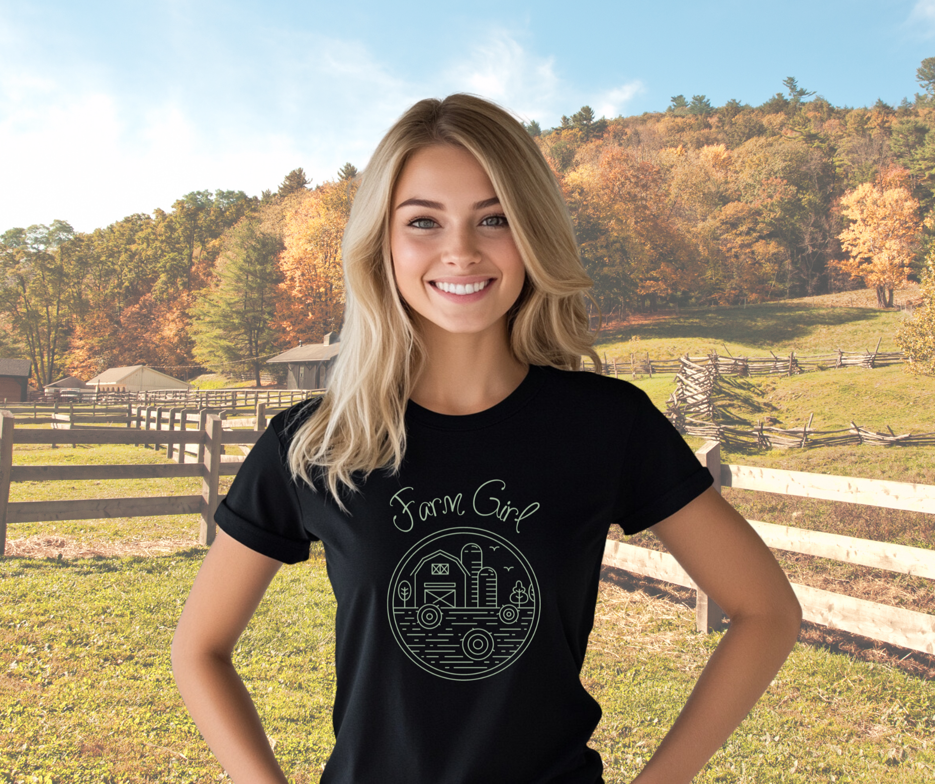 Farm Girl Gilden Unisex Softstyle Short Sleeve T-Shirt, Homesteading Tee Shirt