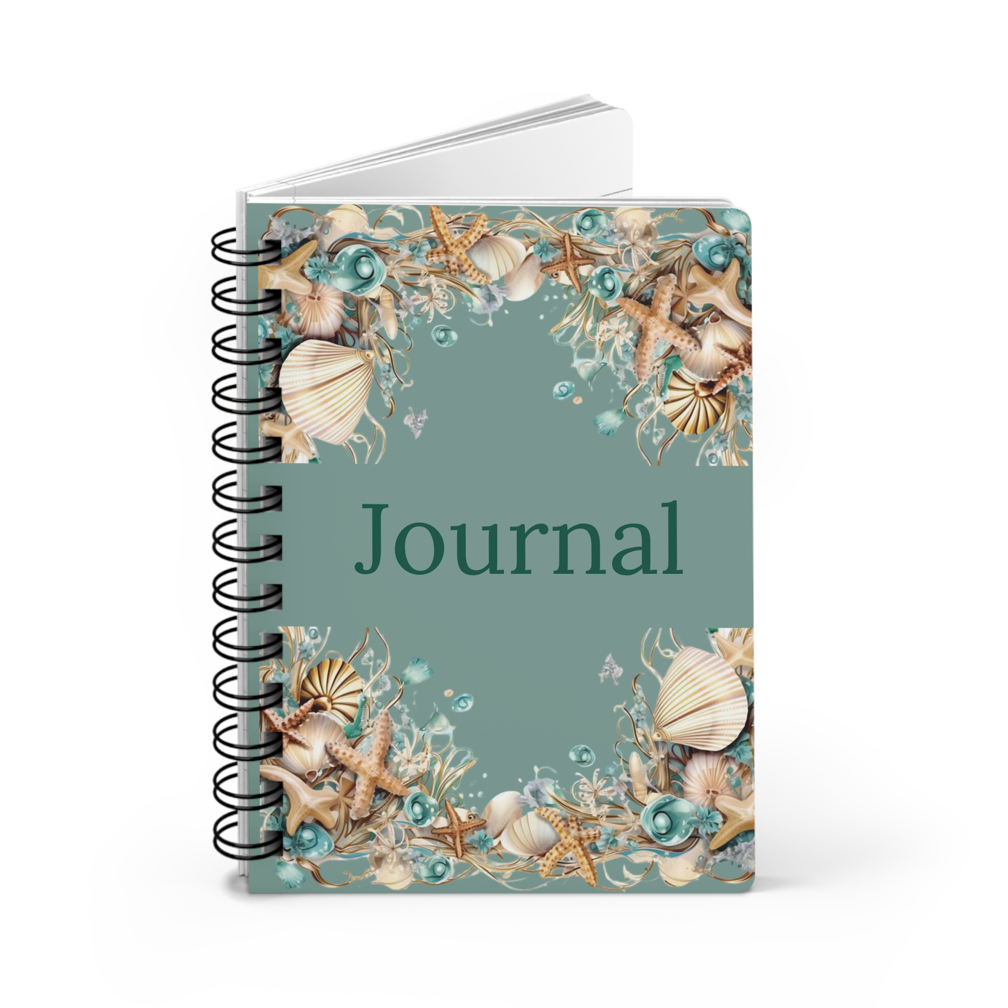 Coastal Themed Spiral Bound Journal | Beach Memories Diary, Nautical Note Book, Travel Log, Writing Journal, Gift for Beach Lovers