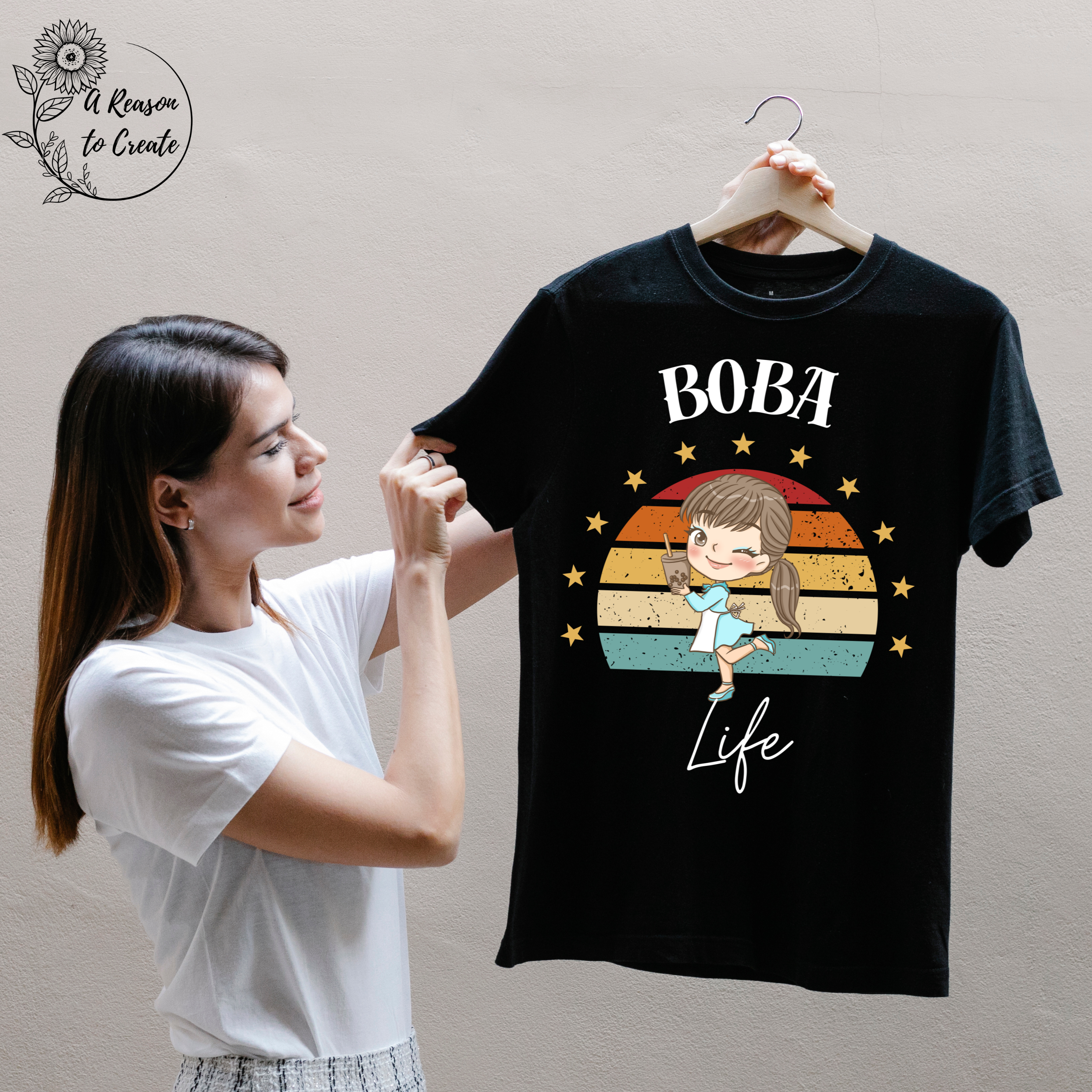 Boba Life T-Shirt, Cute Drink Tee, Unisex Graphic Shirt, Bubble Tea  product thumbnail image