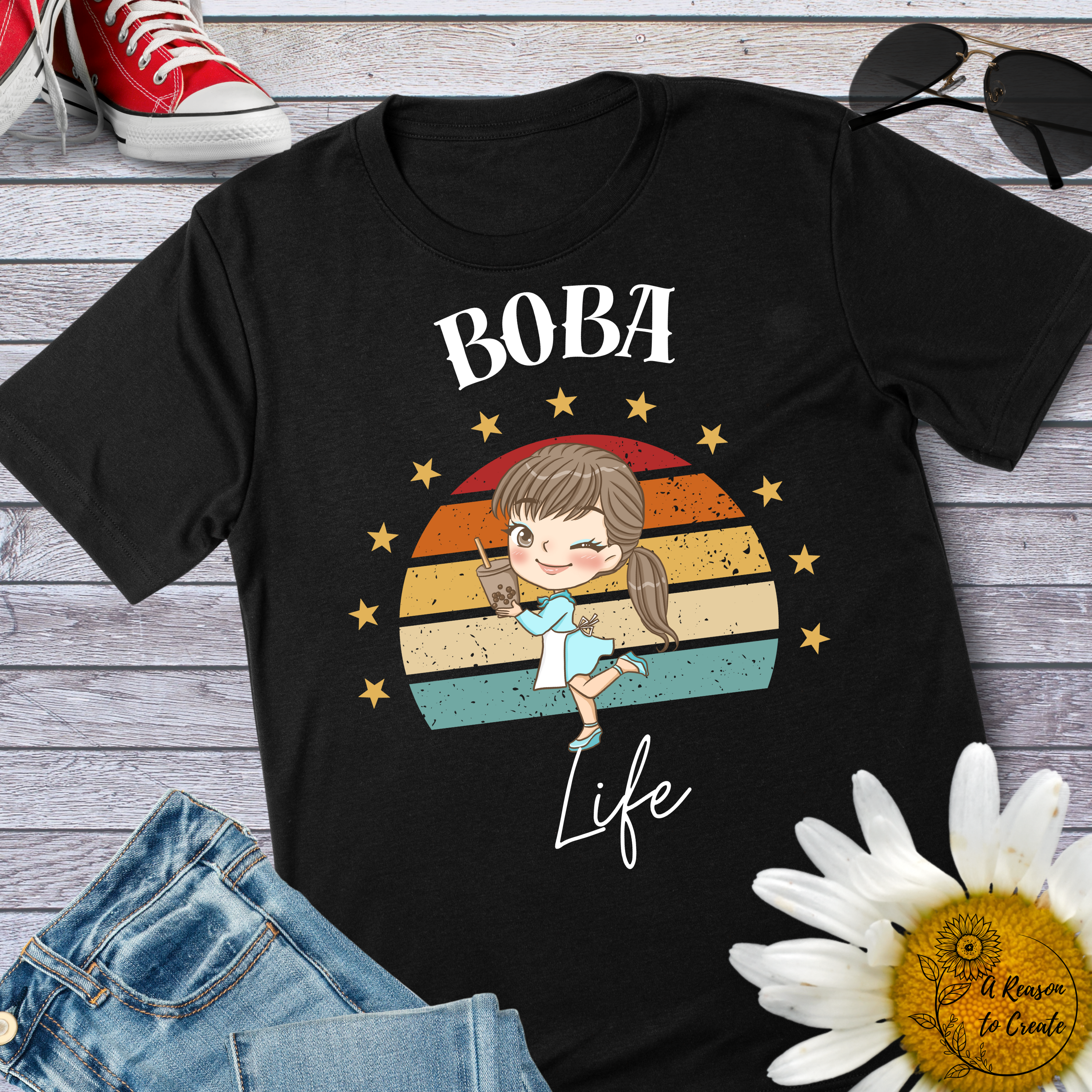 Boba Life T-Shirt, Cute Drink Tee, Unisex Graphic Shirt, Bubble Tea  product thumbnail image