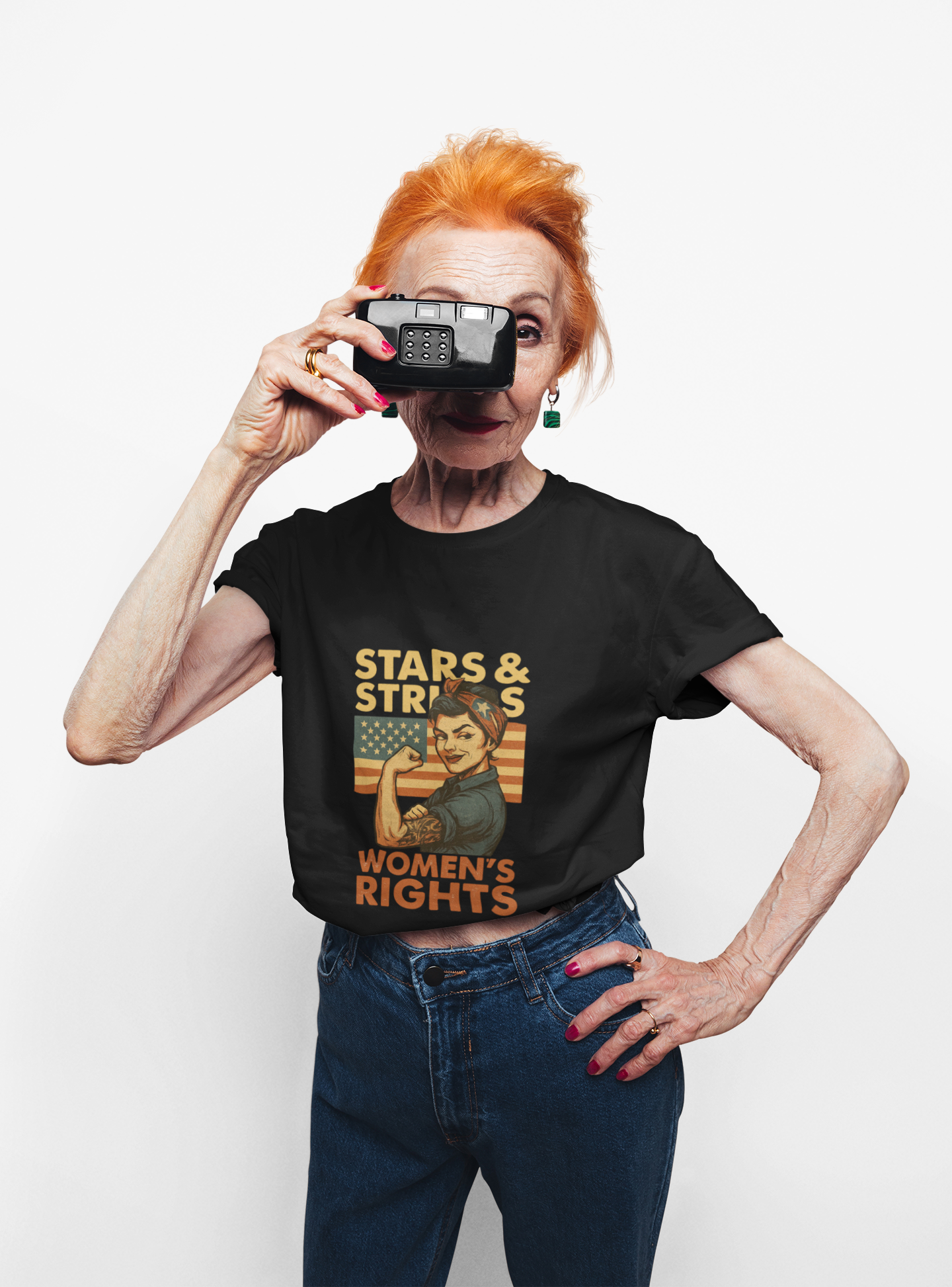 Stars & Stripes & Women’s Rights Tee – Because We’re Still Fighting product thumbnail image Stars & Stripes & Women’s Rights Tee – Because We’re Still Fighting product thumbnail image
