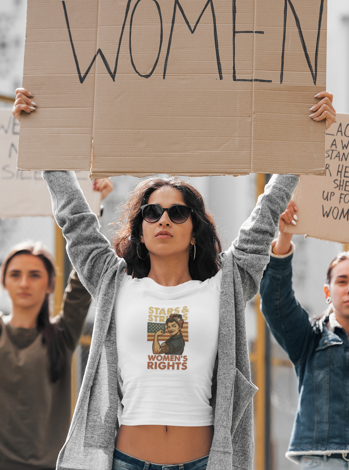 Stars &amp; Stripes &amp; Women’s Rights Tee – Because We’re Still Fighting product thumbnail image