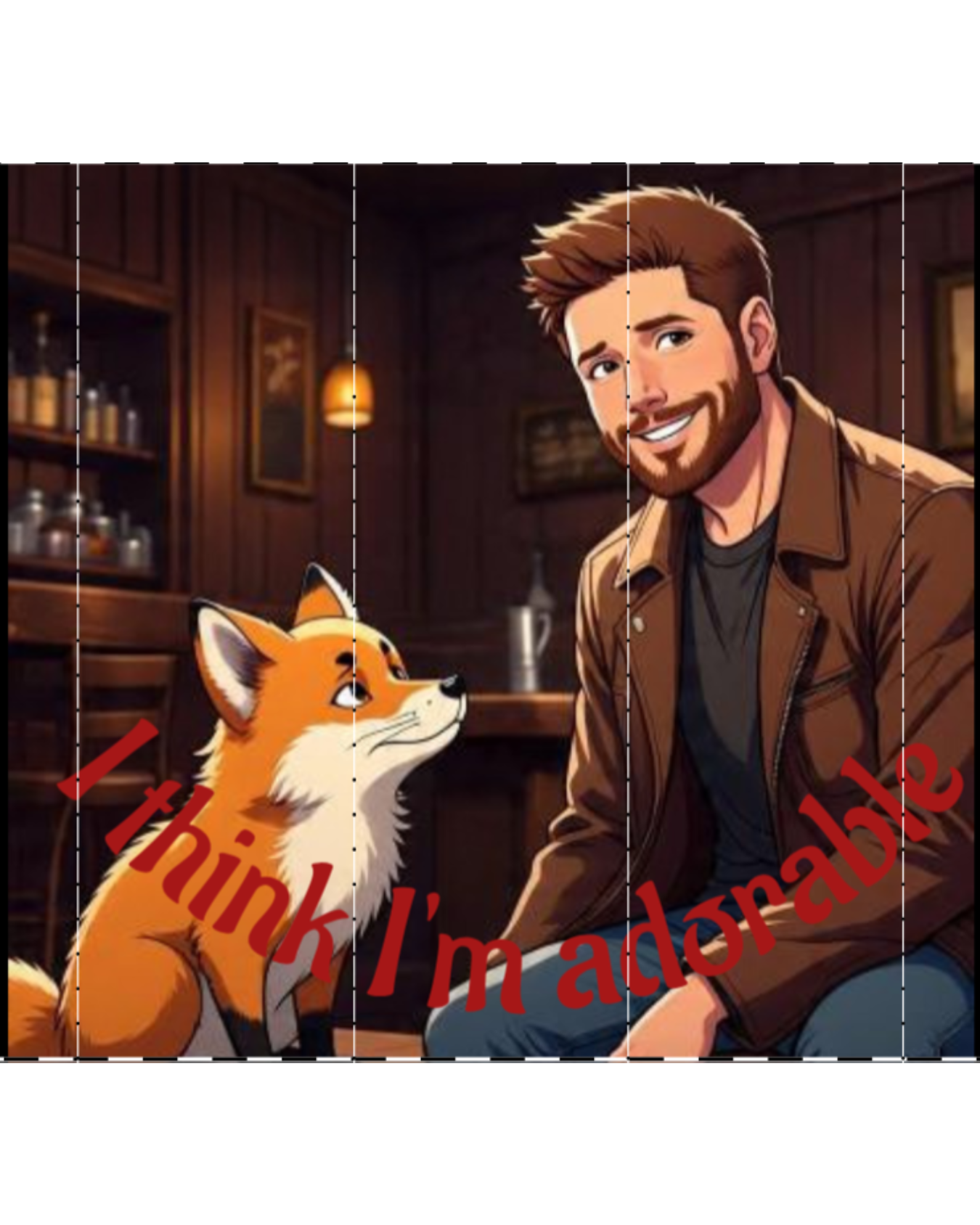 Dean Winchester x Fox '' I think I'm adorable ''  Stainless Steel Tumbler | 20oz Travel Mug  product thumbnail image