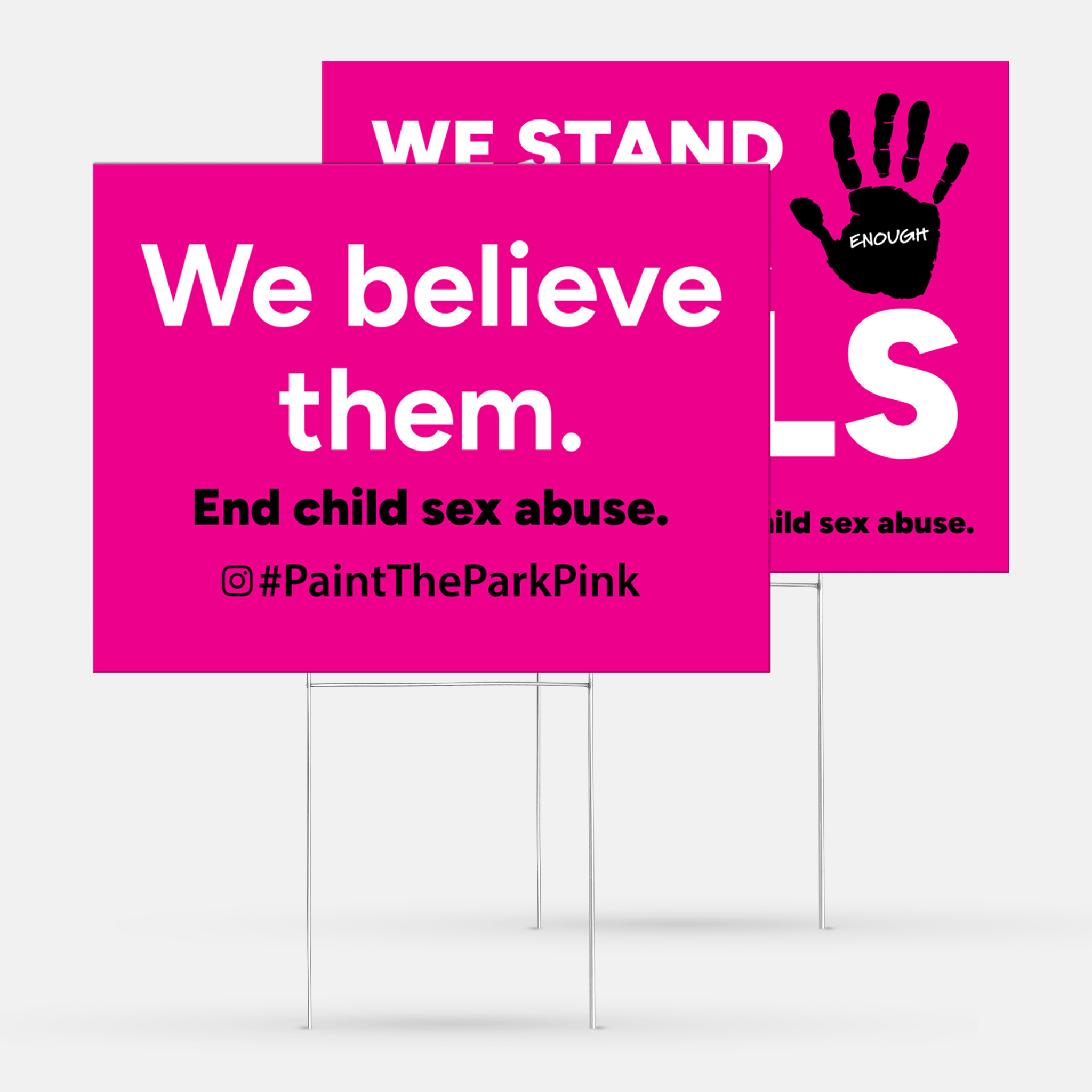 Yard Signs - Support Victims of Abuse in Severna Park, Maryland - Paint the Park Pink