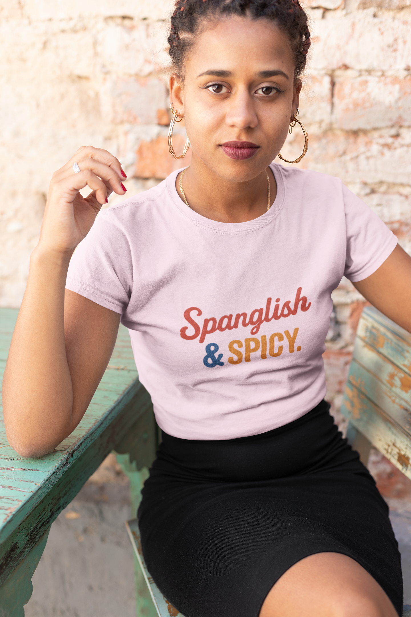 Spanglish & Spicy Unisex T-Shirt – Sazón in Every Syllable product thumbnail image Spanglish & Spicy Unisex T-Shirt – Sazón in Every Syllable product thumbnail image
