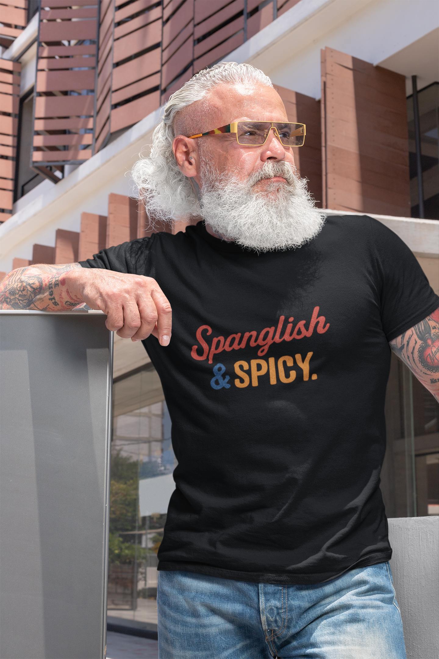 Spanglish & Spicy Unisex T-Shirt – Sazón in Every Syllable product thumbnail image Spanglish & Spicy Unisex T-Shirt – Sazón in Every Syllable product thumbnail image
