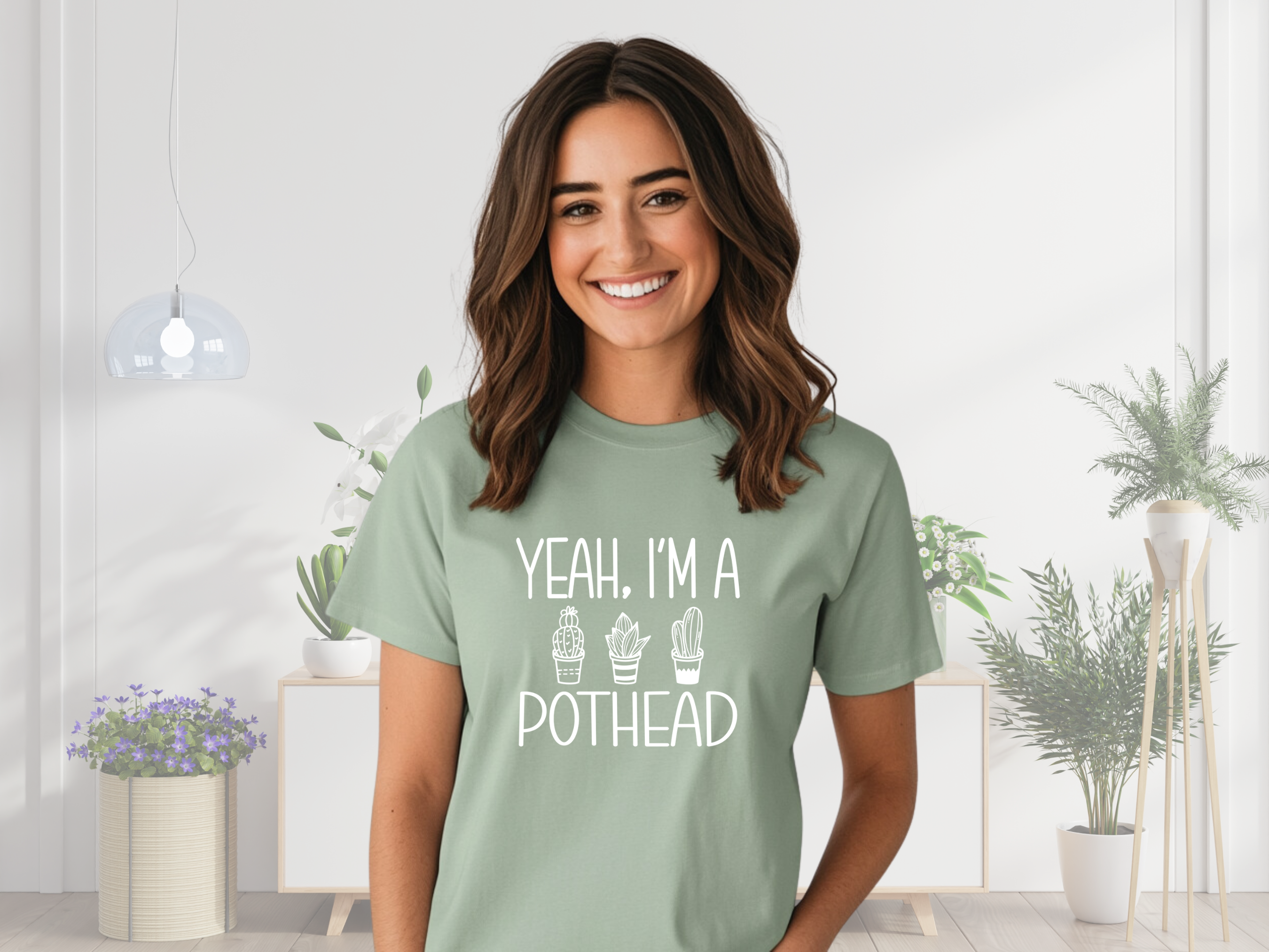 Yeah I'm a Pothead Gilden Unisex Softstyle Short Sleeve T-Shirt, Tee Shirt for Plant Lovers