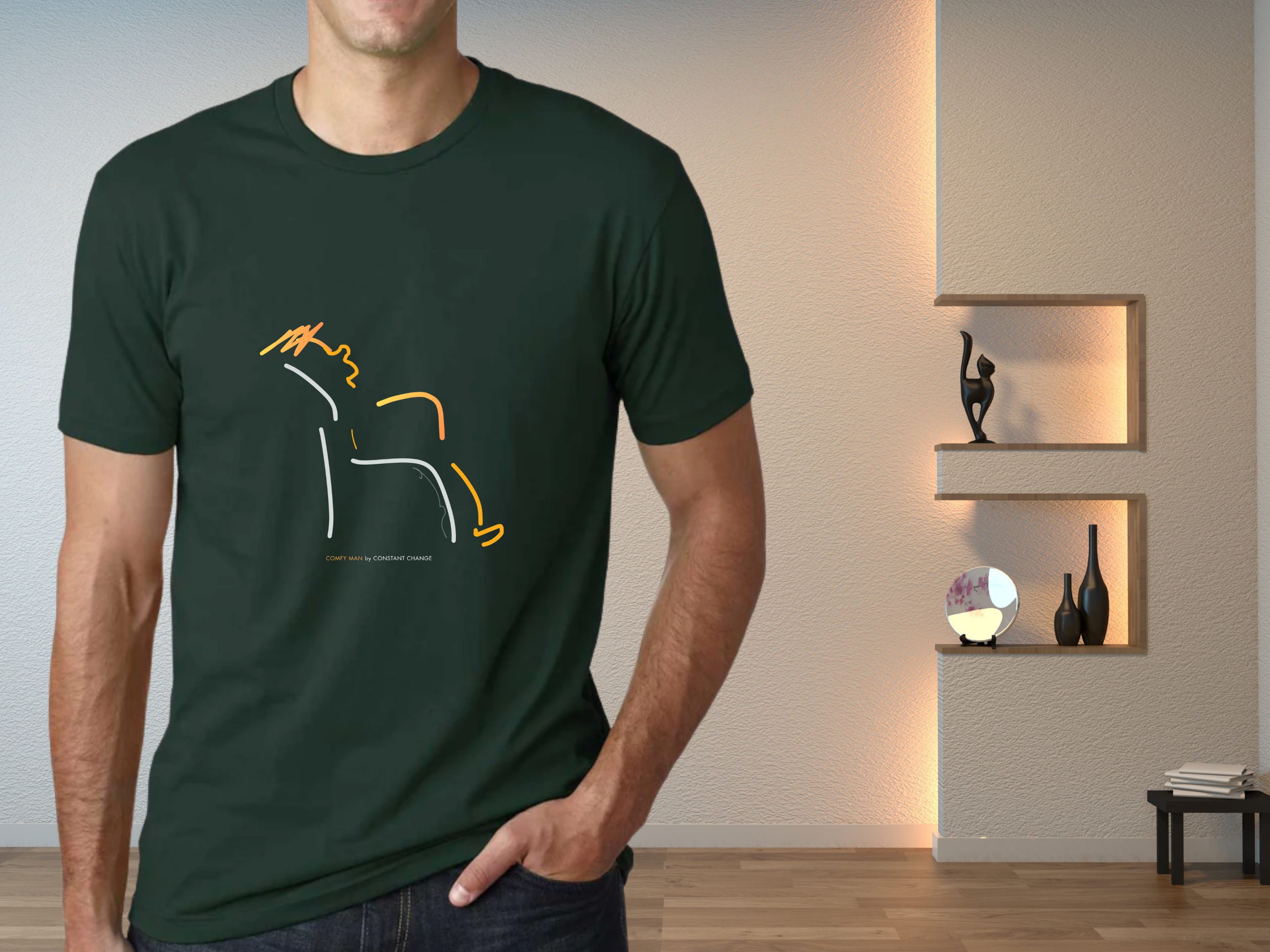Unisex Crew Tee, Original Design by artist Constant Change, Comfortable Tee, Casual Wear, Unique Gift, Playful T product thumbnail image Unisex Crew Tee, Original Design by artist Constant Change, Comfortable Tee, Casual Wear, Unique Gift, Playful T product thumbnail image