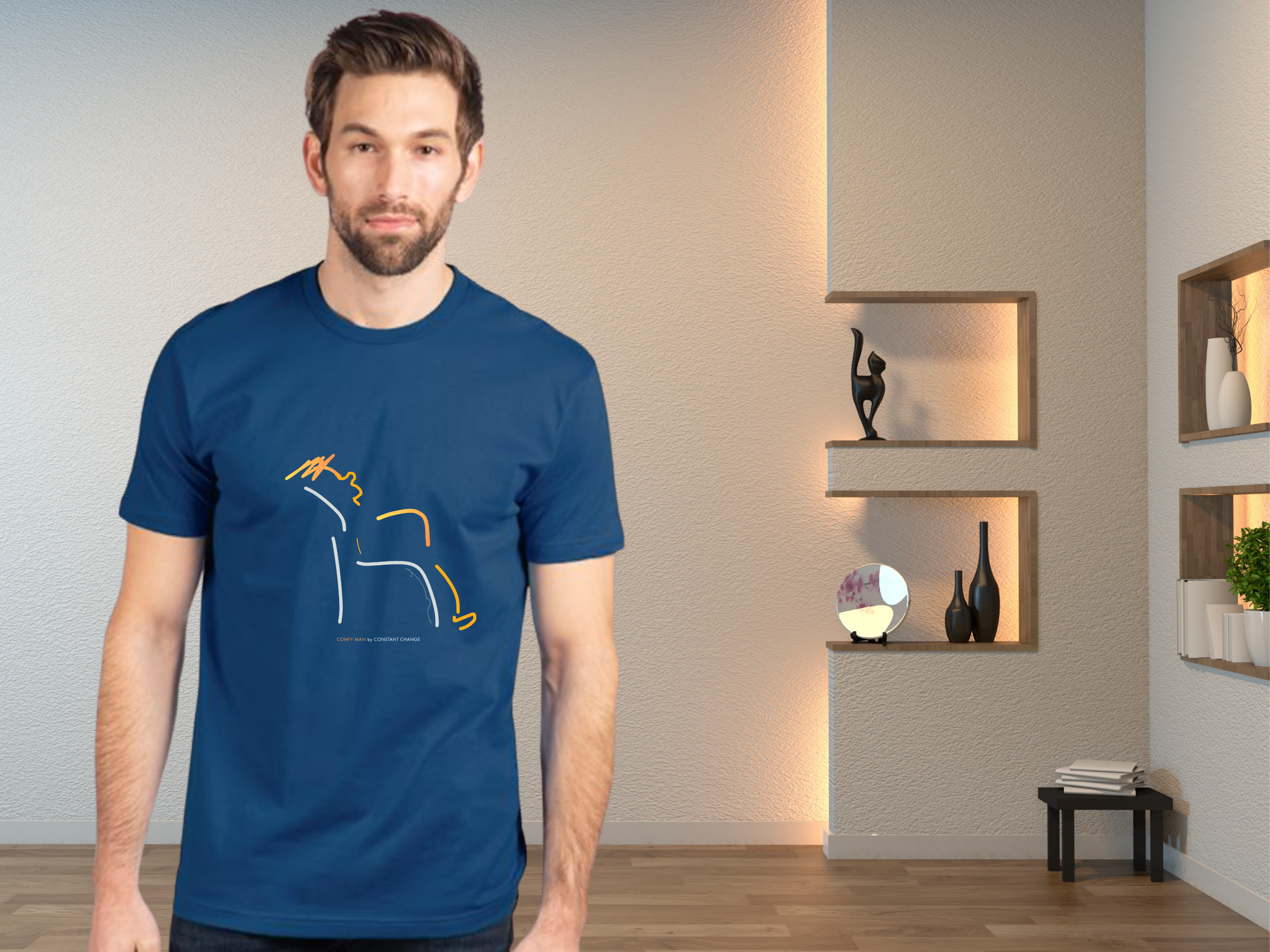 Unisex Crew Tee, Original Design by artist Constant Change, Comfortable Tee, Casual Wear, Unique Gift, Playful T product thumbnail image Unisex Crew Tee, Original Design by artist Constant Change, Comfortable Tee, Casual Wear, Unique Gift, Playful T product thumbnail image