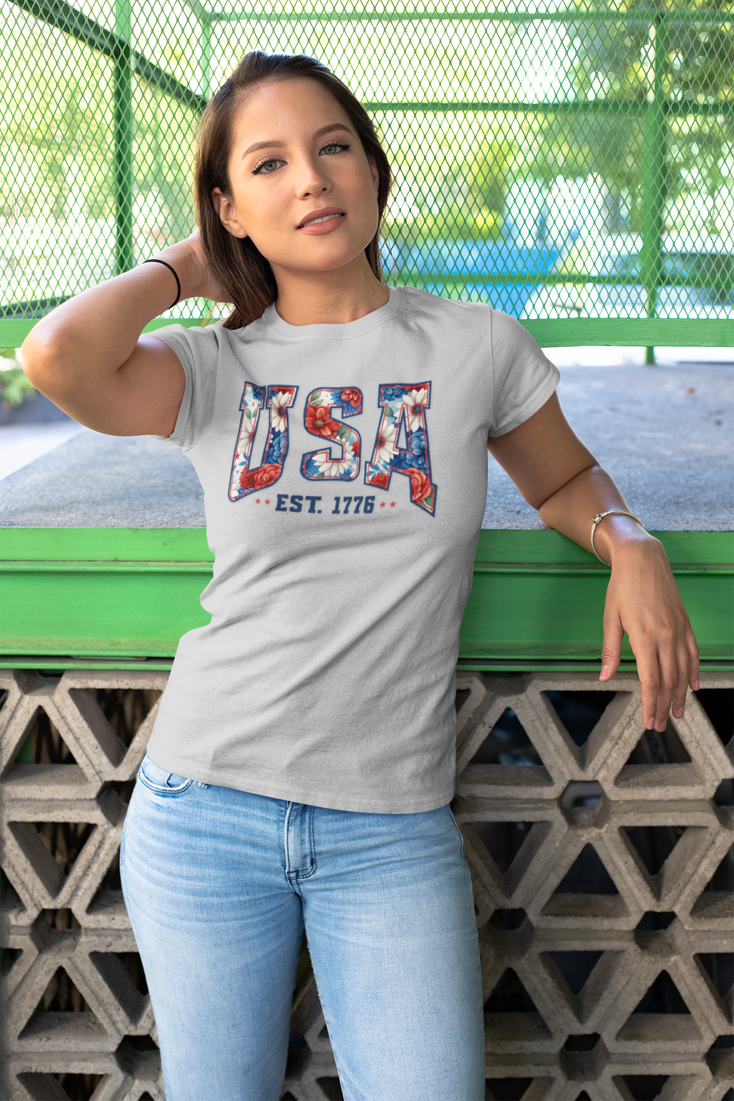 Patriotic USA Softstyle Tee for Women - Perfect for Independence Day, Casual Wear, Summer BBQs, Festivals, and Everyday Comfort product thumbnail image Patriotic USA Softstyle Tee for Women - Perfect for Independence Day, Casual Wear, Summer BBQs, Festivals, and Everyday Comfort product thumbnail image
