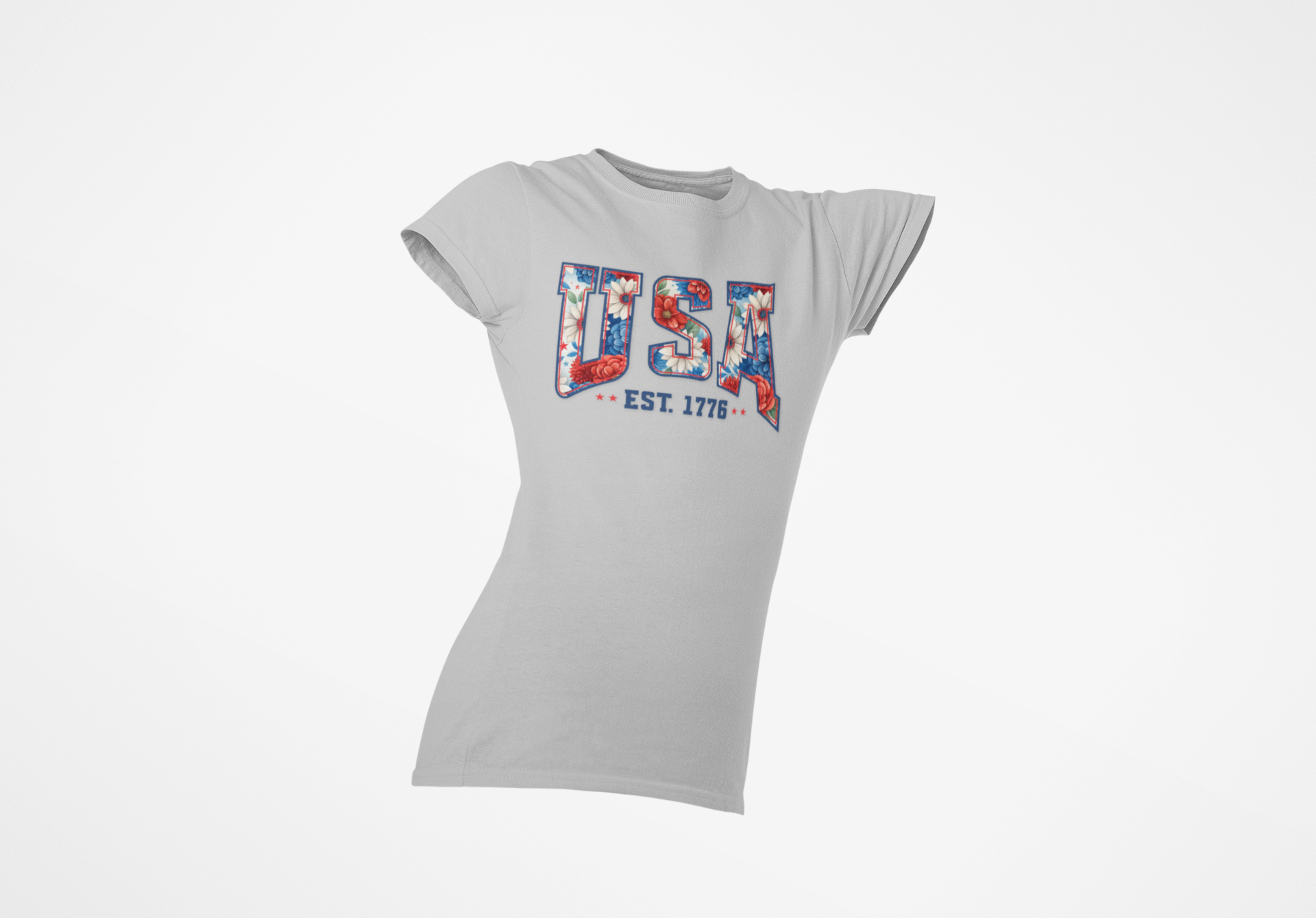 Patriotic USA Softstyle Tee for Women - Perfect for Independence Day, Casual Wear, Summer BBQs, Festivals, and Everyday Comfort product thumbnail image