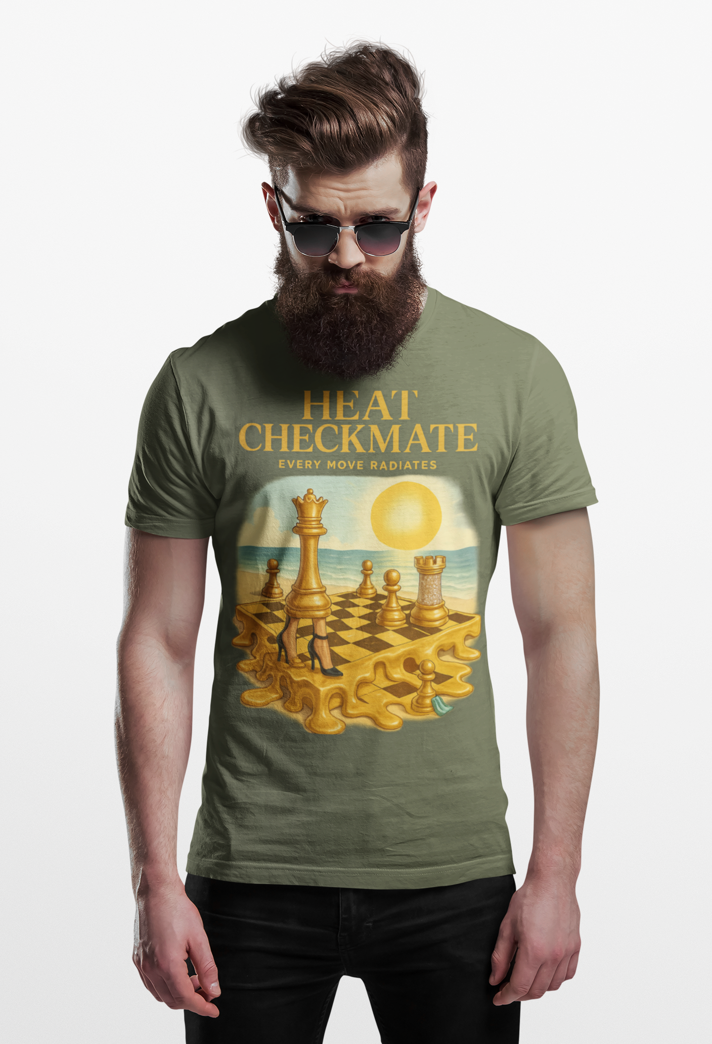 Chess-Inspired Unisex Heavy Cotton Tee - Checkmate Design, Perfect for Game Lovers, Gift for Chess Enthusiasts, Casual Wear, Unique [...] product thumbnail image