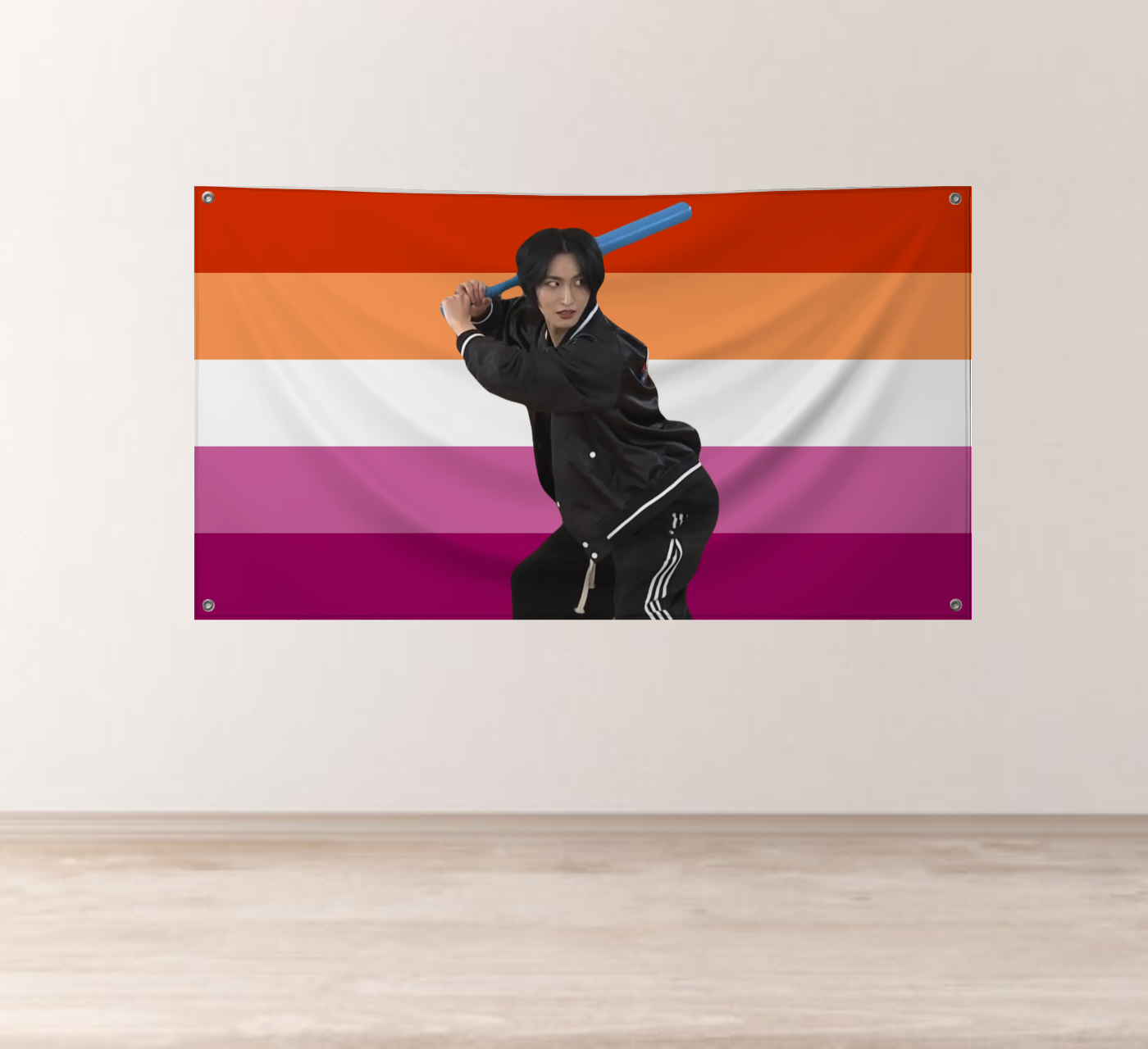 Seonghwa (Ateez) Lesbian Pride Flag product thumbnail image Seonghwa (Ateez) Lesbian Pride Flag product thumbnail image