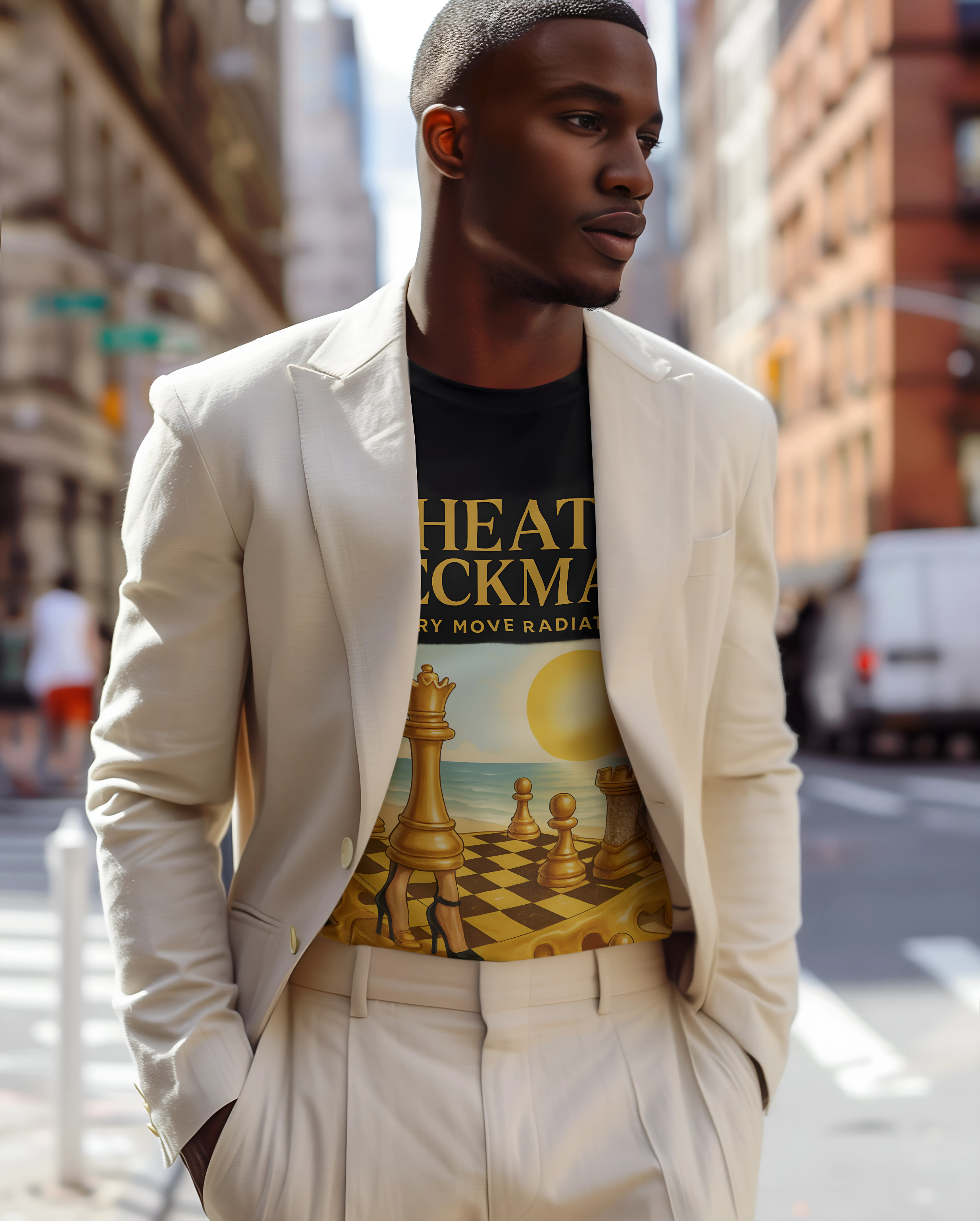 Chess-Inspired Unisex Heavy Cotton Tee - Checkmate Design, Perfect for Game Lovers, Gift for Chess Enthusiasts, Casual Wear, Unique [...] product thumbnail image